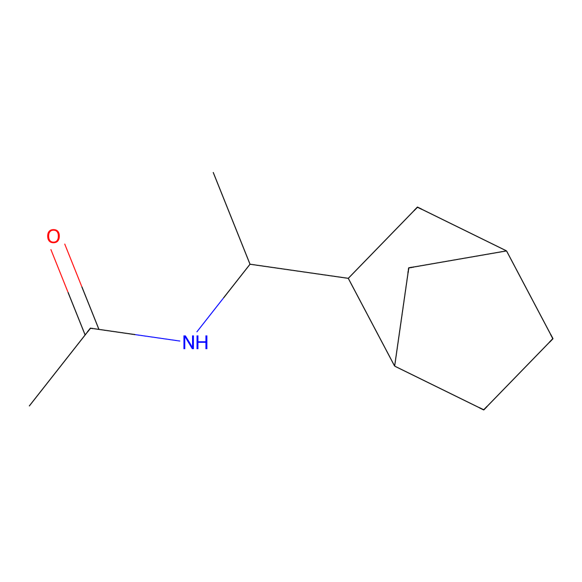 N-(1-{bicyclo[2.2.1]heptan-2-yl}ethyl)acetamide molecular structure, CAS 201348-97-2