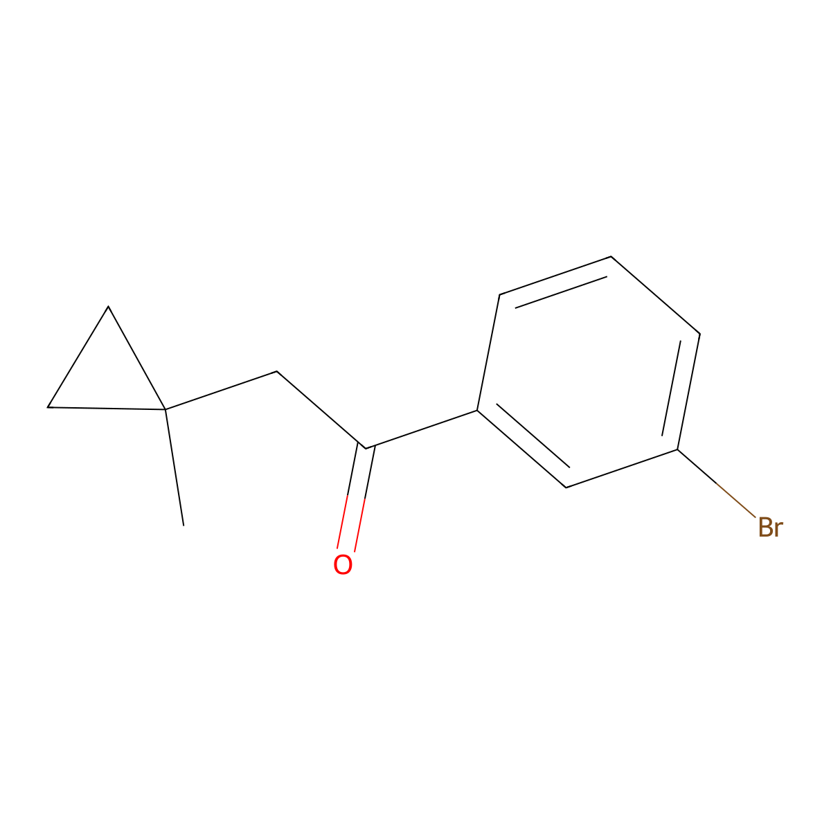 1-(3-Bromophenyl)-2-(1-methylcyclopropyl)ethanone molecular structure, CAS 2013481-02-0