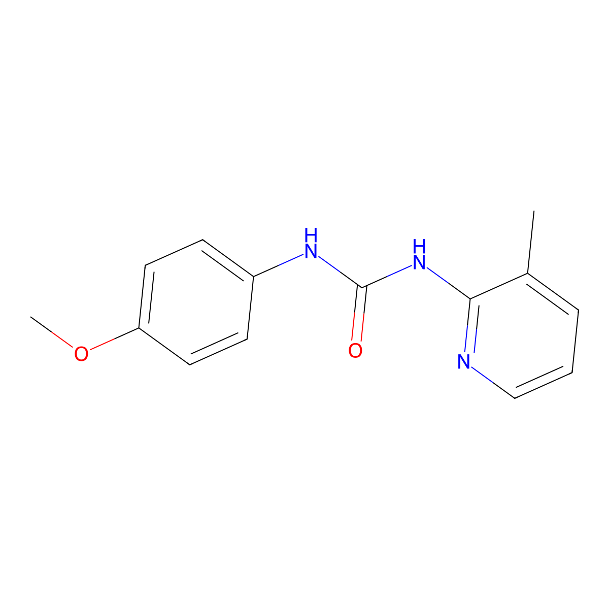 1-(4-Methoxyphenyl)-3-(3-methylpyridin-2-yl)urea molecular structure, CAS 201350-32-5