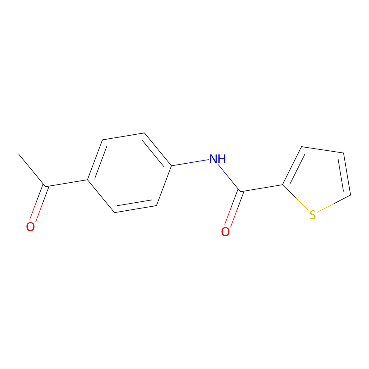 N-(4-acetylphenyl)thiophene-2-carboxamide molecular structure, CAS 201351-83-9
