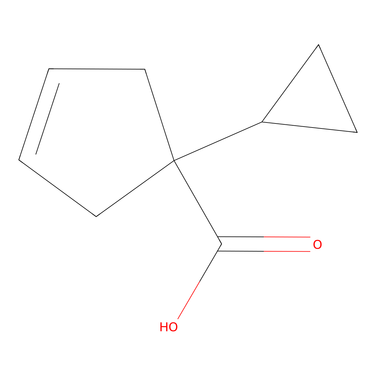 1-Cyclopropylcyclopent-3-ene-1-carboxylic acid molecular structure, CAS 2013523-54-9