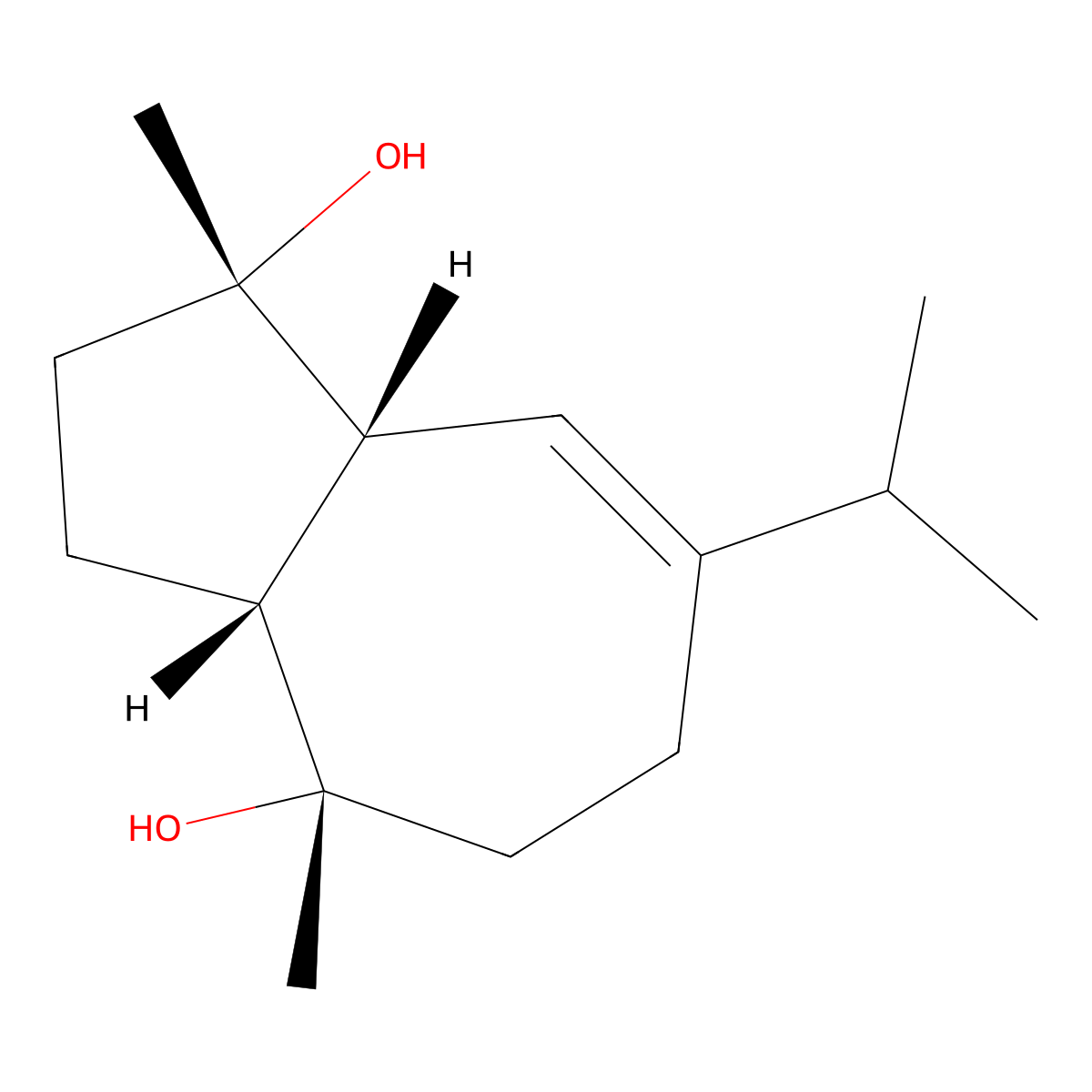 1alphaH,5alphaH-Guaia-6-ene-4beta,10beta-diol molecular structure, CAS 2013537-81-8