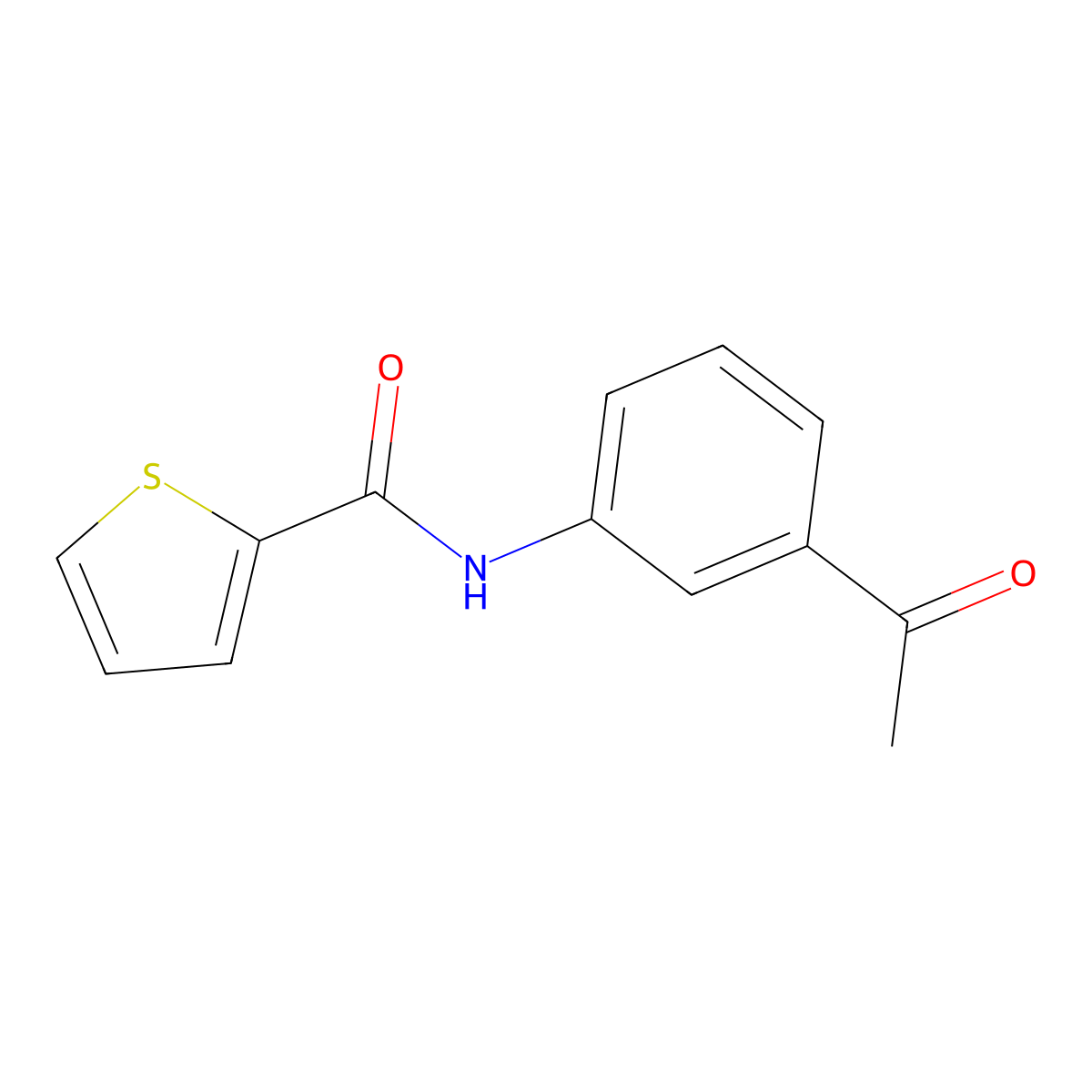 N-(3-acetylphenyl)thiophene-2-carboxamide molecular structure, CAS 201354-21-4