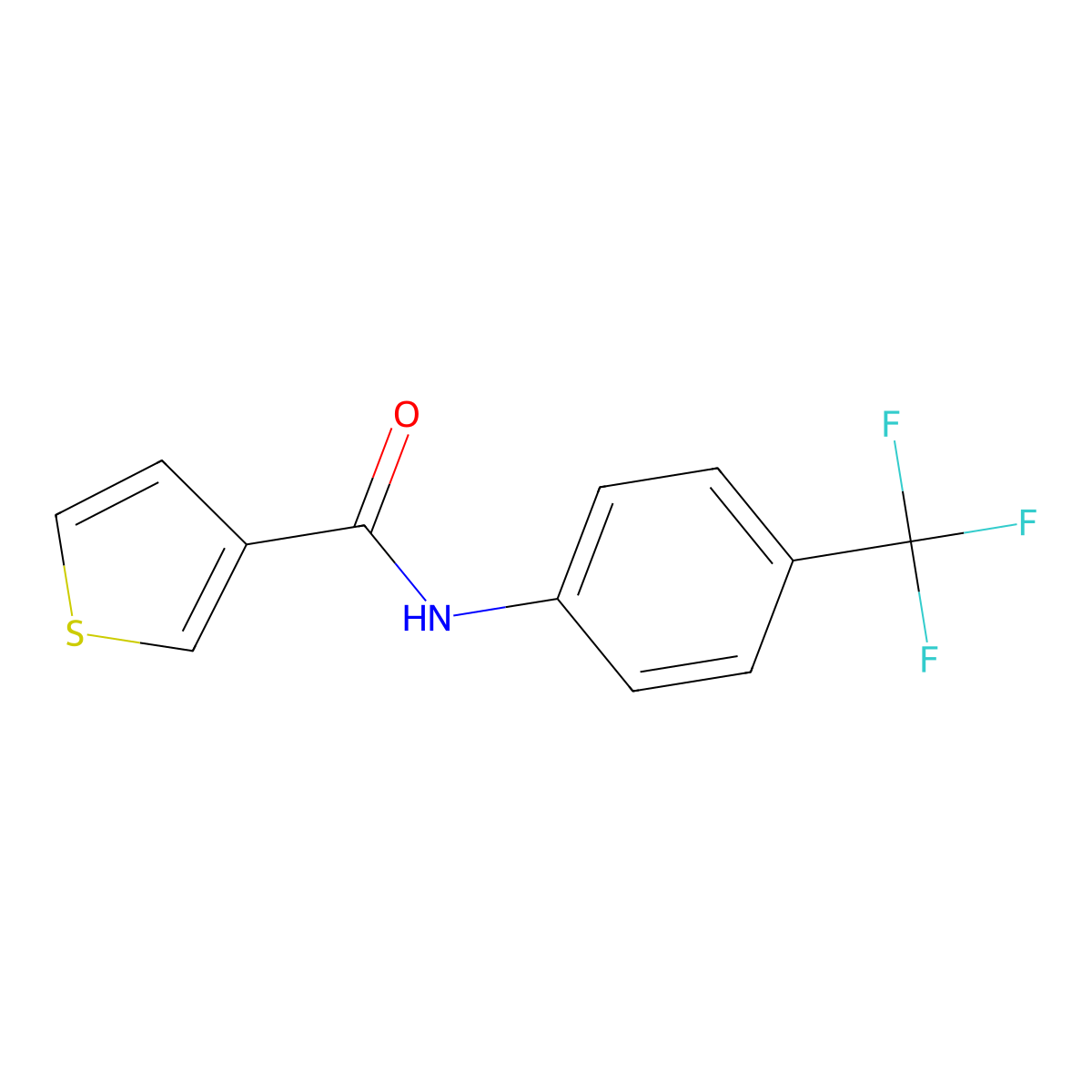 3-thienyl-N-(4-(trifluoromethyl)phenyl)formamide molecular structure, CAS 201354-23-6