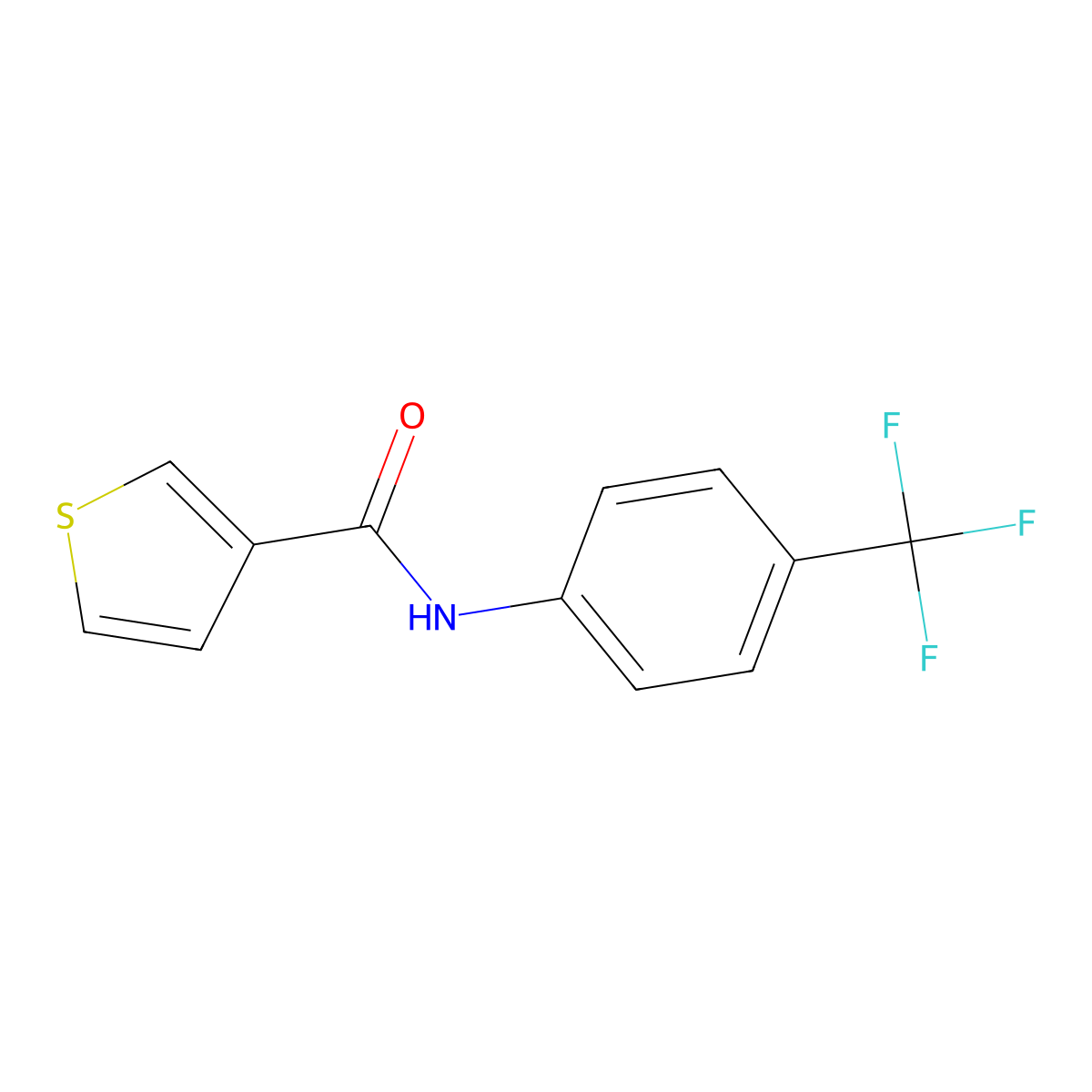 3-thienyl-N-(4-(trifluoromethyl)phenyl)formamide molecular structure, CAS 201354-23-6
