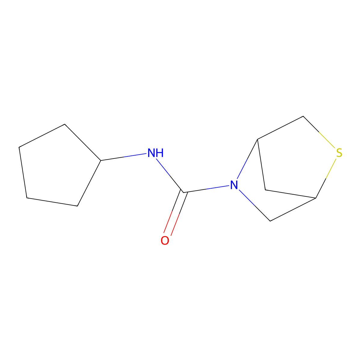 N-cyclopentyl-2-thia-5-azabicyclo[2.2.1]heptane-5-carboxamide molecular structure, CAS 2013564-30-0