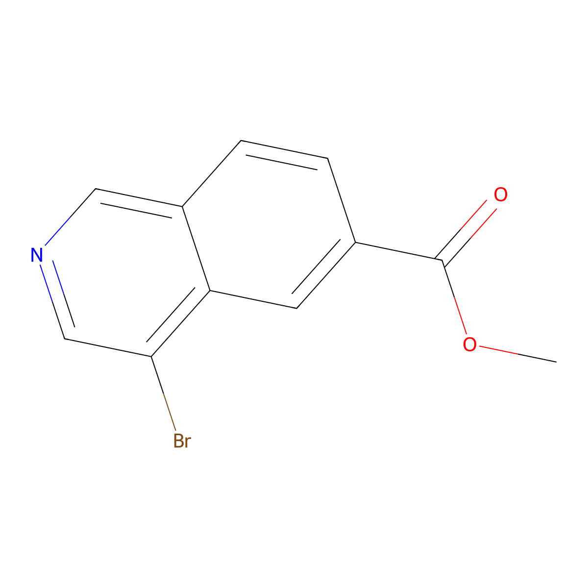Methyl 4-bromoisoquinoline-6-carboxylate molecular structure, CAS 2013582-39-1