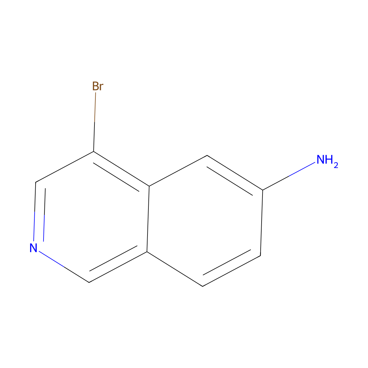4-Bromoisoquinolin-6-amine molecular structure, CAS 2013582-86-8
