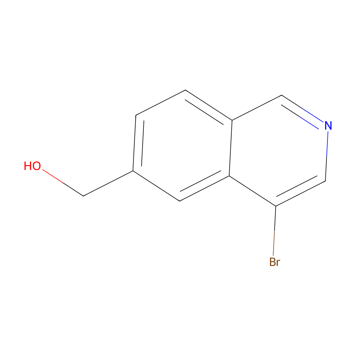 (4-Bromoisoquinolin-6-YL)methanol molecular structure, CAS 2013583-59-8