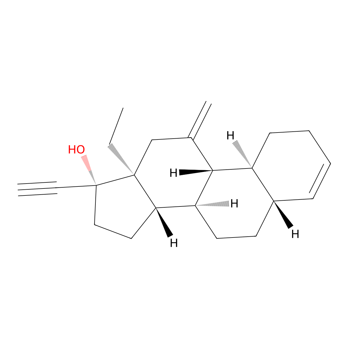 desogestrel delta 3-isomer molecular structure, CAS 201360-82-9