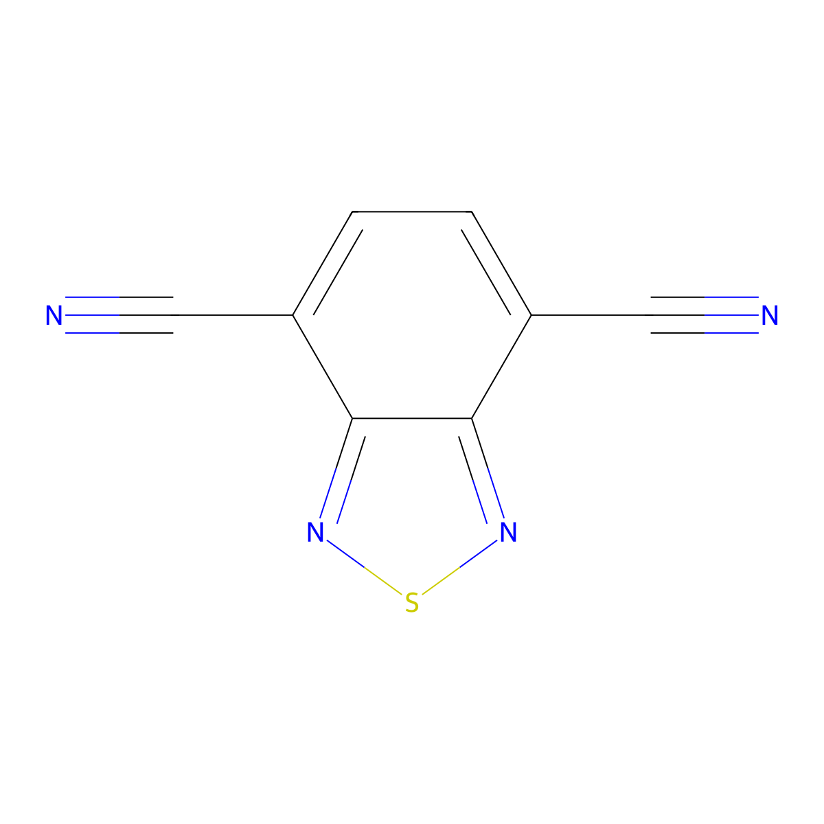 2,1,3-Benzothiadiazole-4,7-dicarbonitrile molecular structure, CAS 20138-79-8