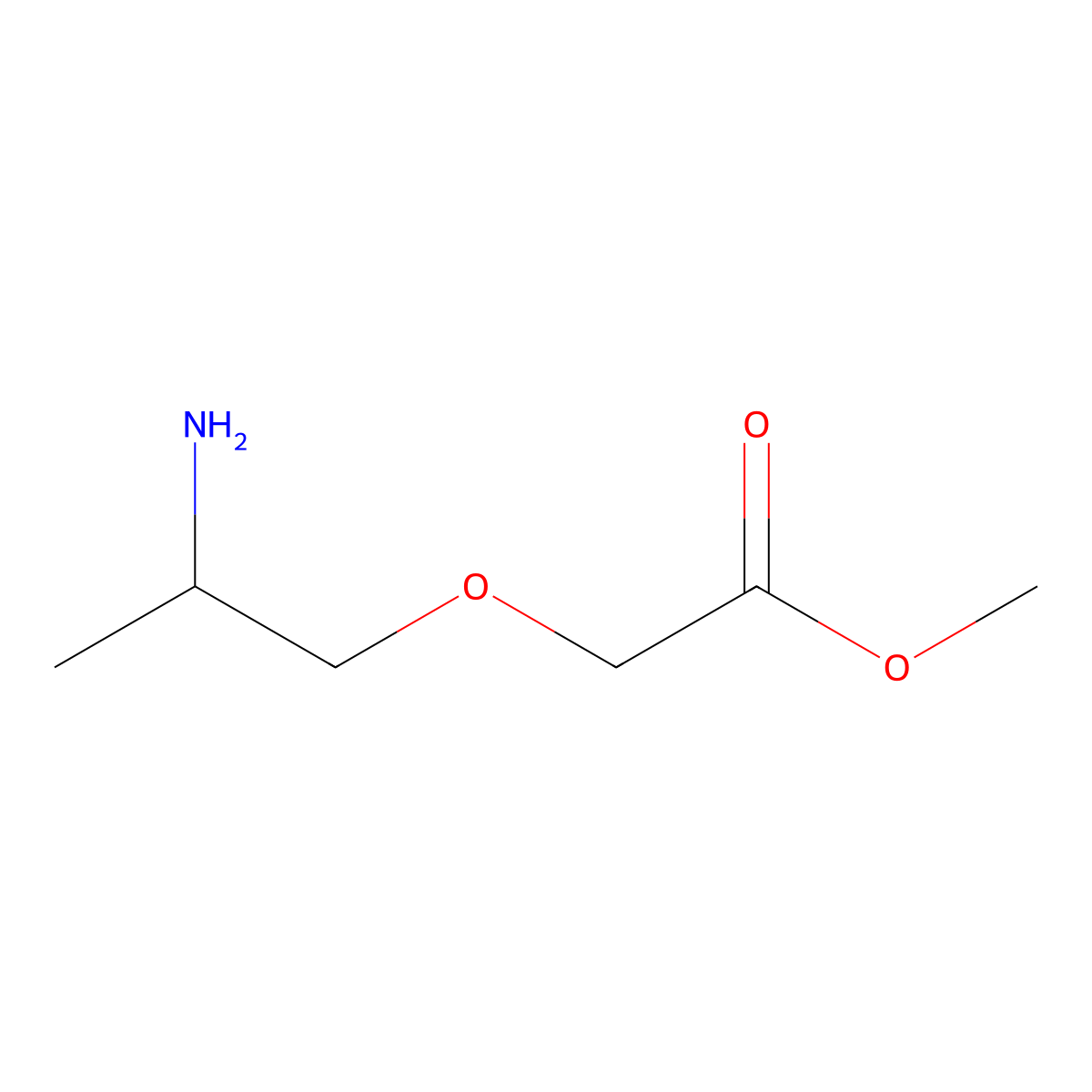 Methyl 2-(2-aminopropoxy)acetate molecular structure, CAS 2013831-97-3