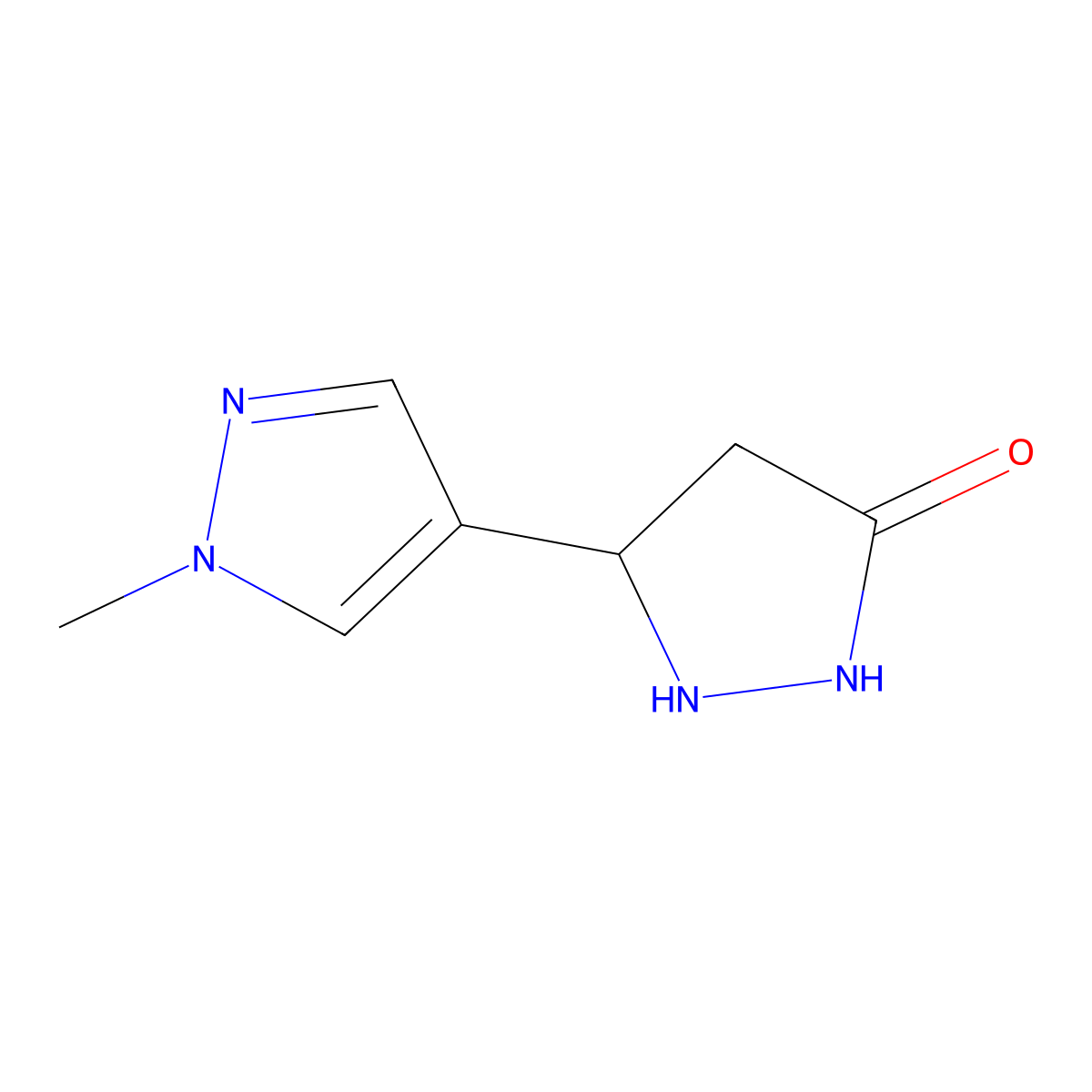 5-(1-methyl-1H-pyrazol-4-yl)pyrazolidin-3-one molecular structure, CAS 2013869-95-7