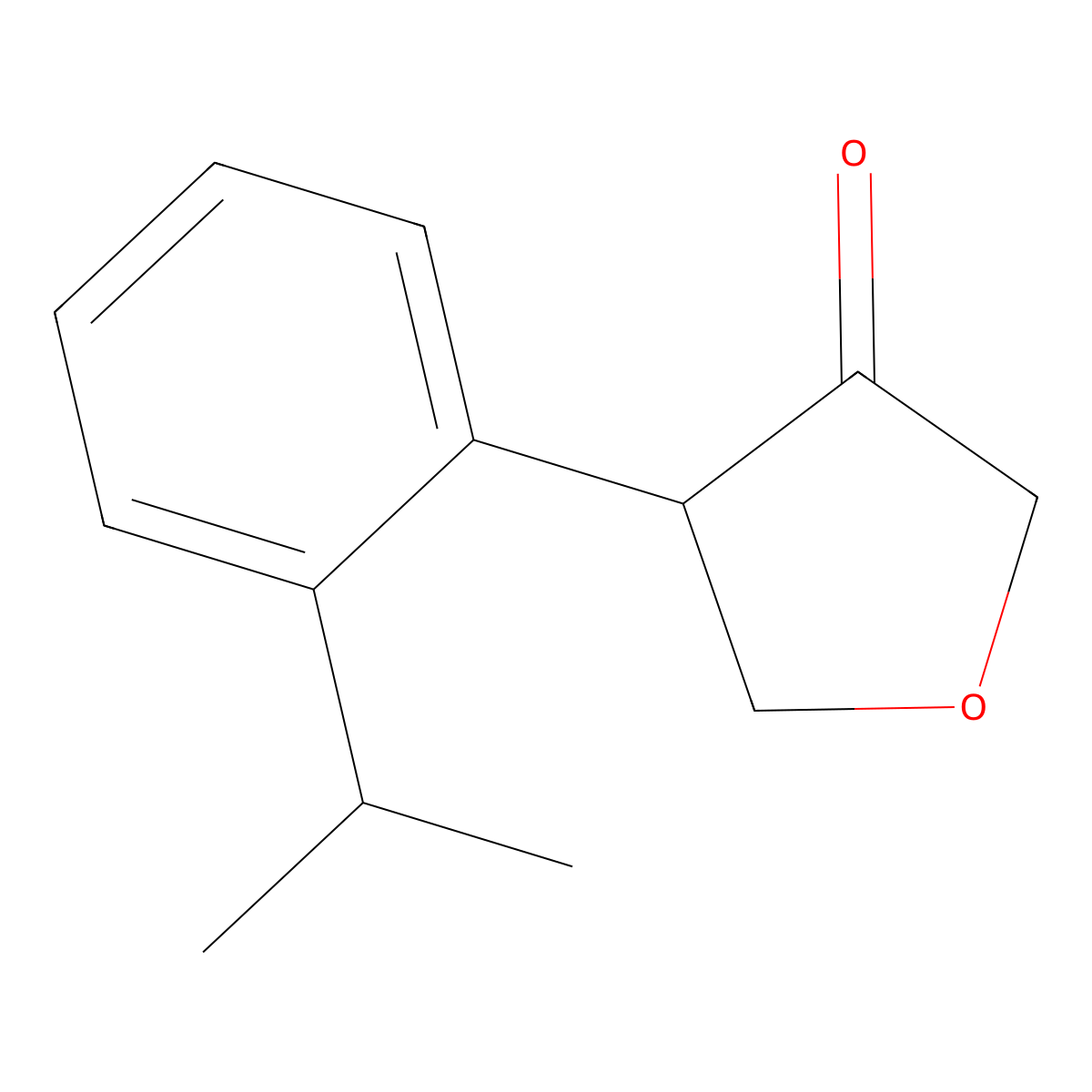 4-[2-(Propan-2-yl)phenyl]oxolan-3-one molecular structure, CAS 2013875-94-8