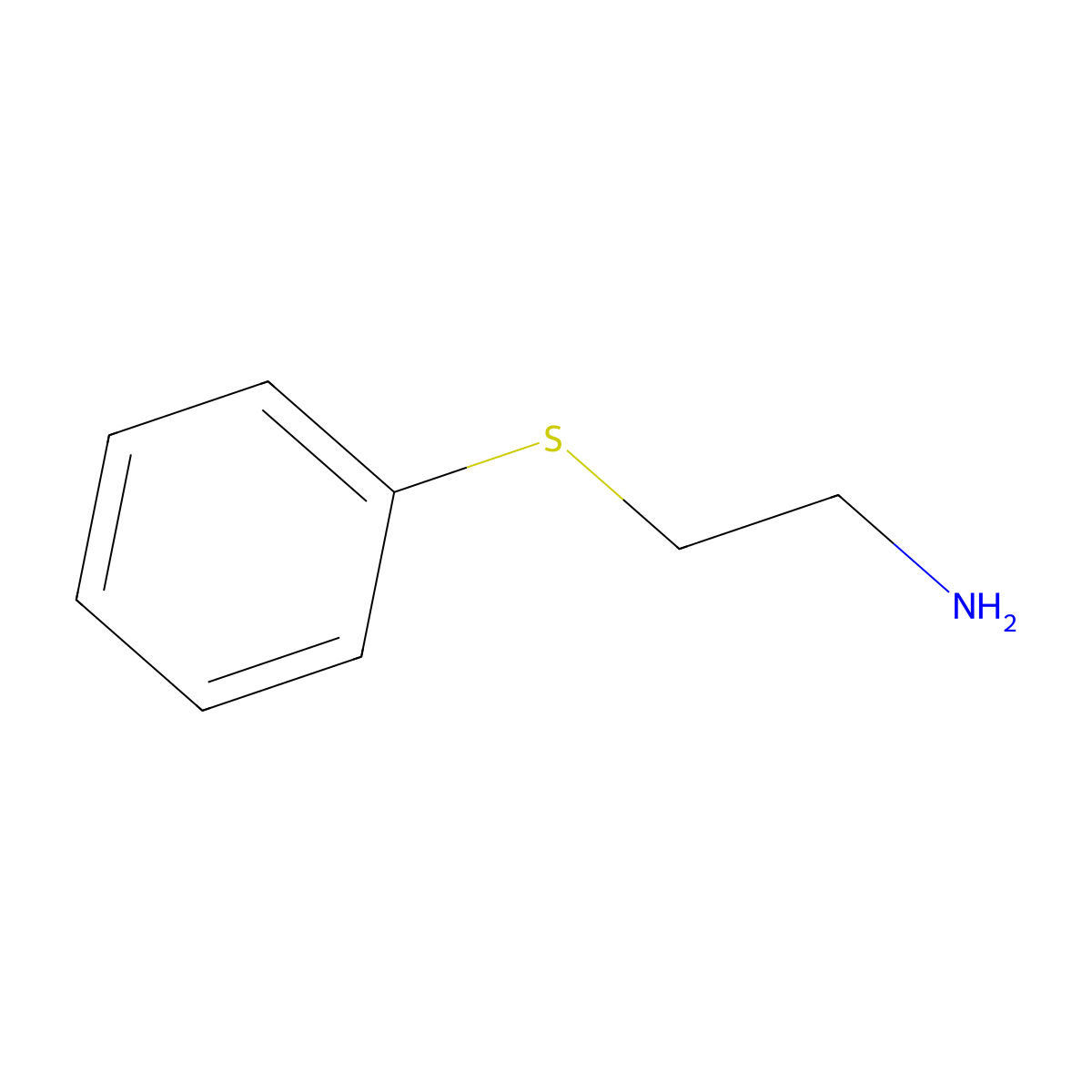 Phenyl-2-aminoethyl sulfide molecular structure, CAS 2014-75-7