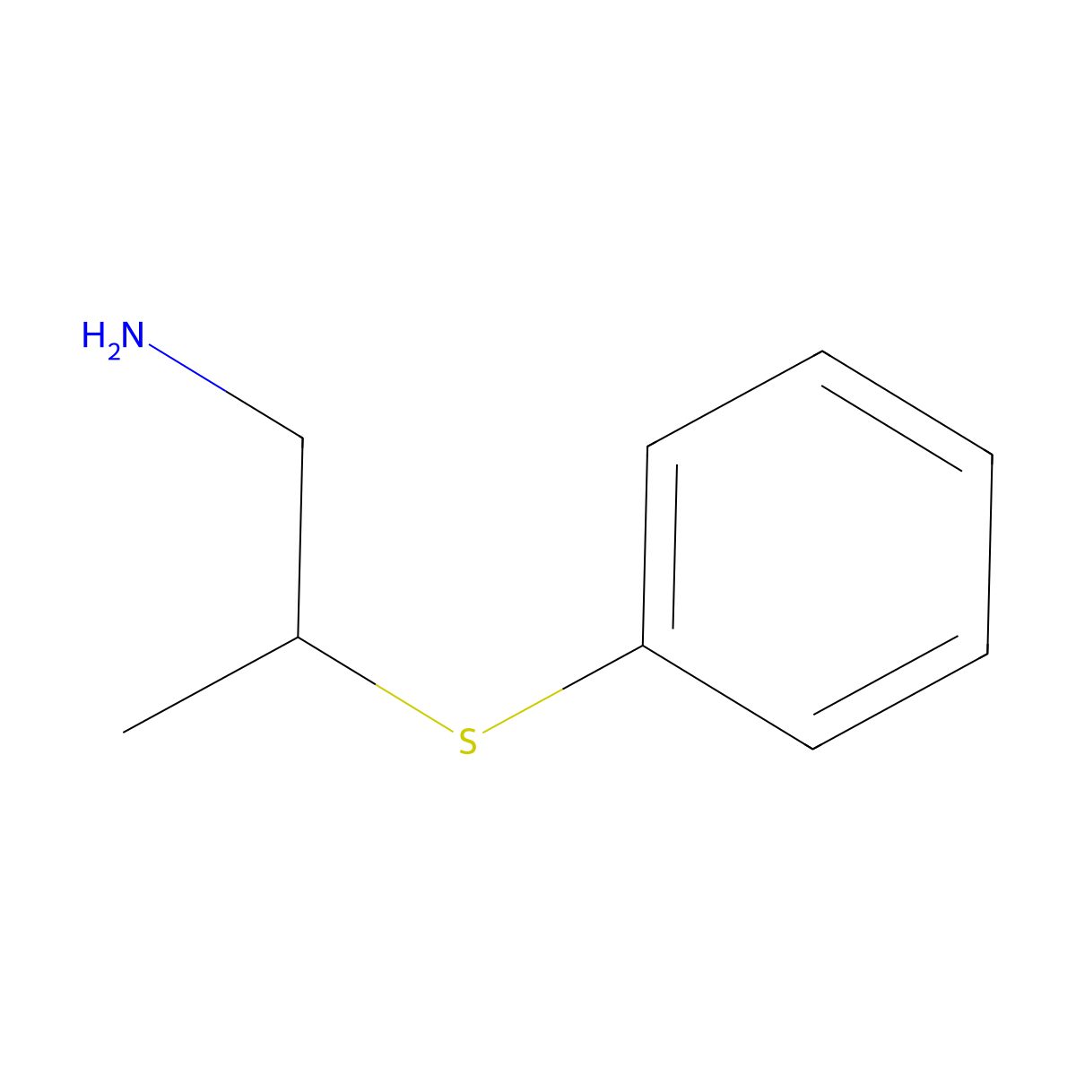 2-(Phenylsulfanyl)propan-1-amine molecular structure, CAS 2014-76-8