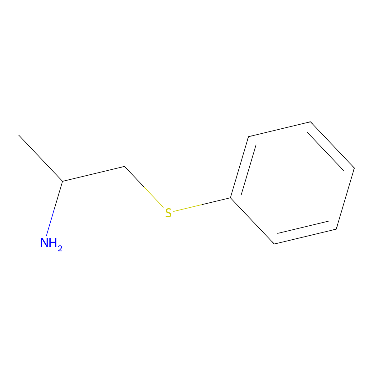 1-(Phenylthio)-2-aminopropane molecular structure, CAS 2014-77-9