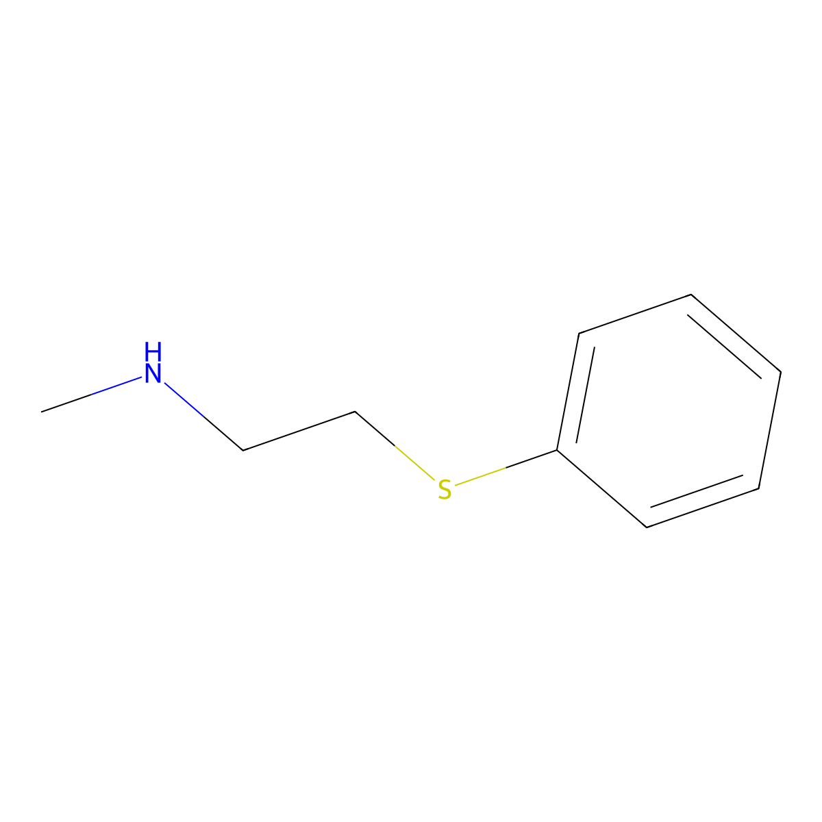 N-Methyl-2-(phenylthio)ethanamine molecular structure, CAS 2014-78-0