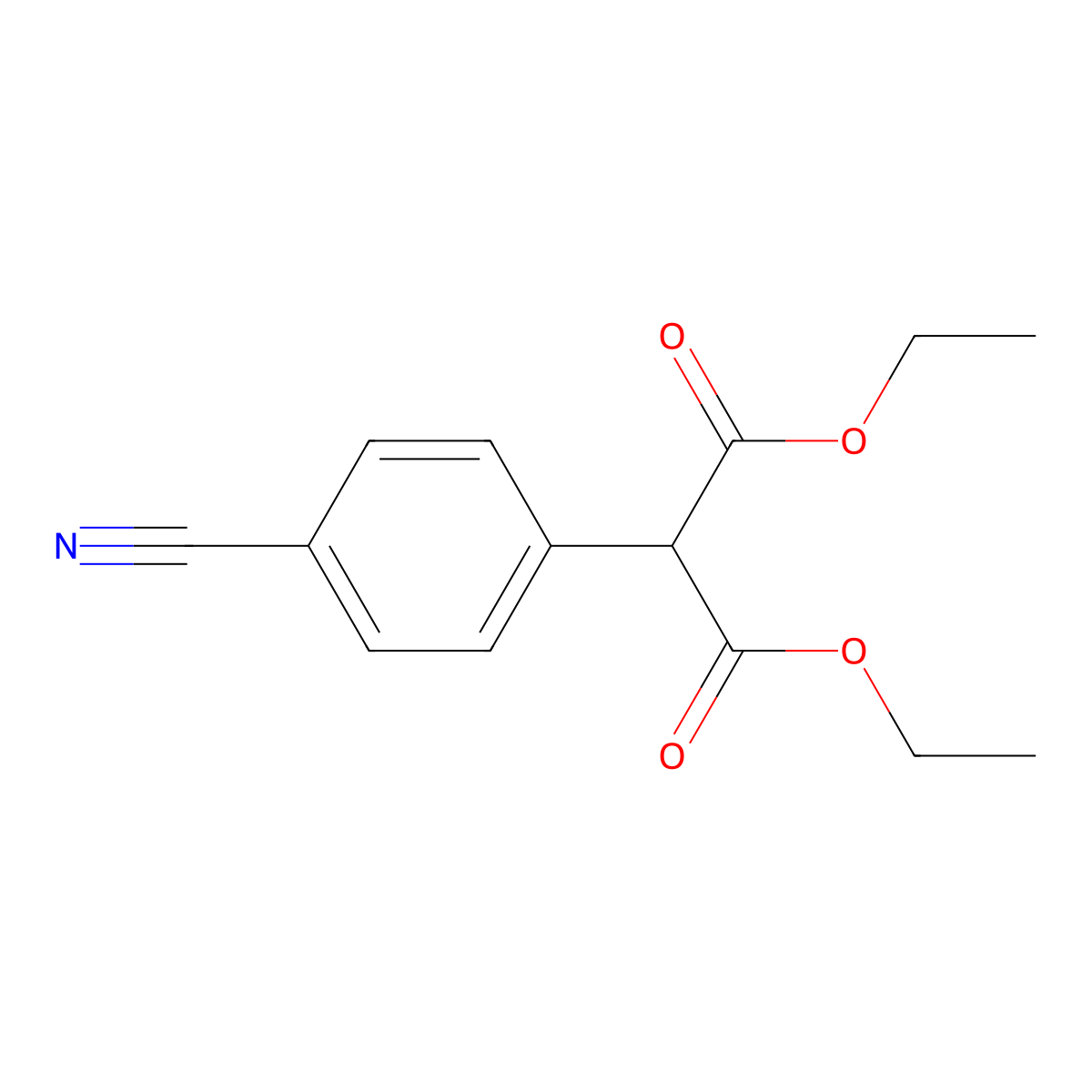 Diethyl (4-cyanophenyl)propanedioate molecular structure, CAS 201404-26-4