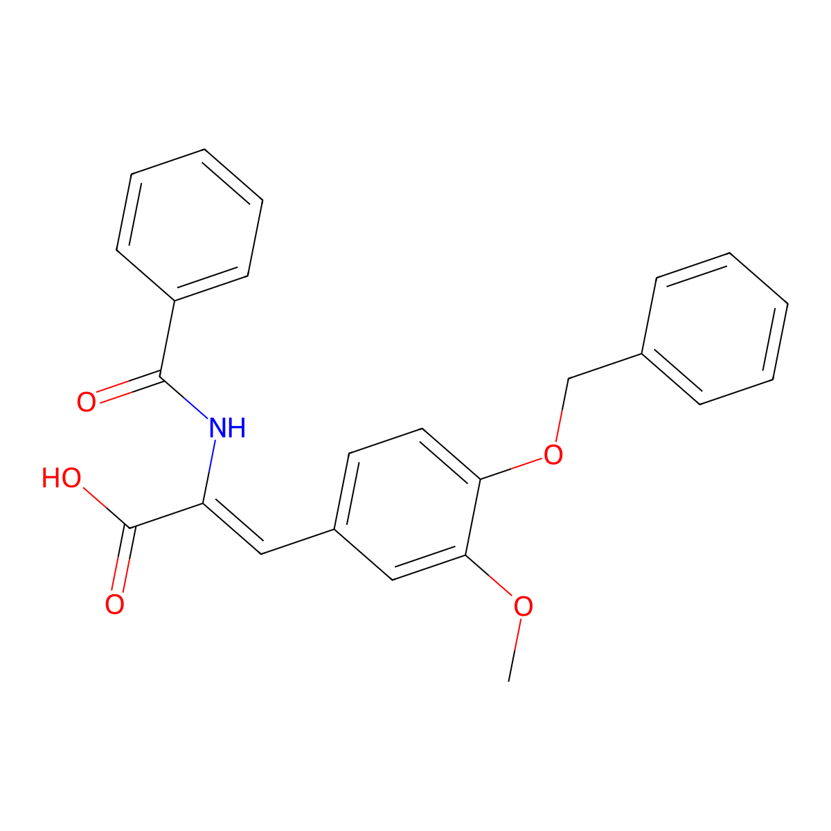 2-(Benzoylamino)-3-[3-methoxy-4-(phenylmethoxy)phenyl]-2-propenoic acid molecular structure, CAS 201405-93-8