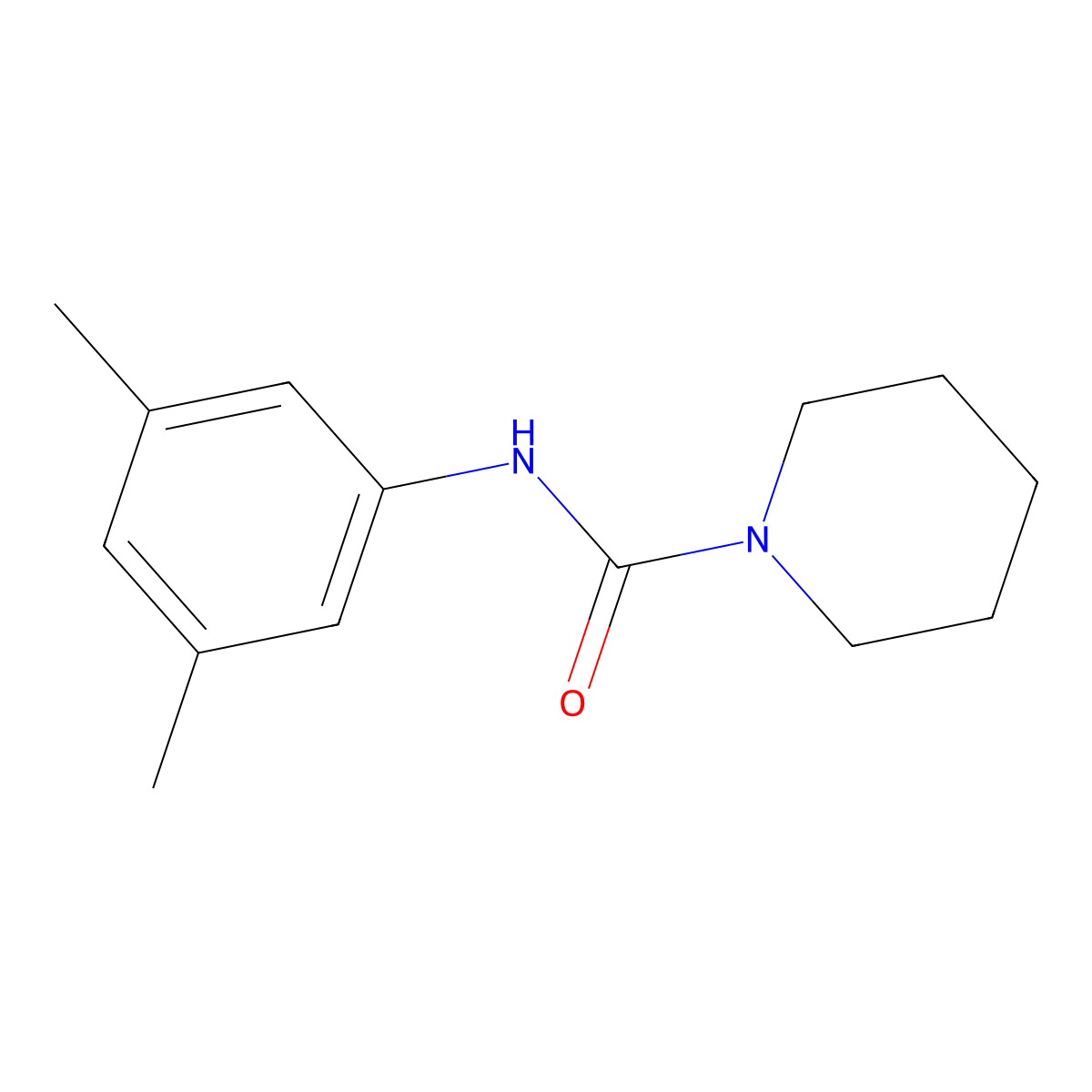 N-(3,5-dimethylphenyl)piperidine-1-carboxamide molecular structure, CAS 201408-82-4