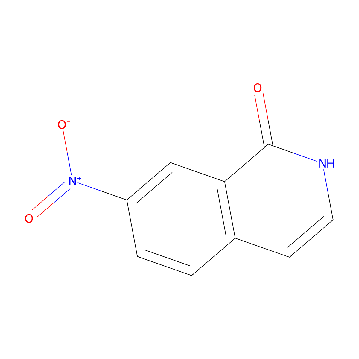7-Nitroisoquinolin-1(2H)-one molecular structure, CAS 20141-83-7