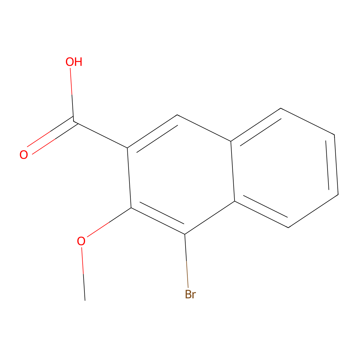 4-Bromo-3-methoxynaphthalene-2-carboxylic acid molecular structure, CAS 201416-09-3