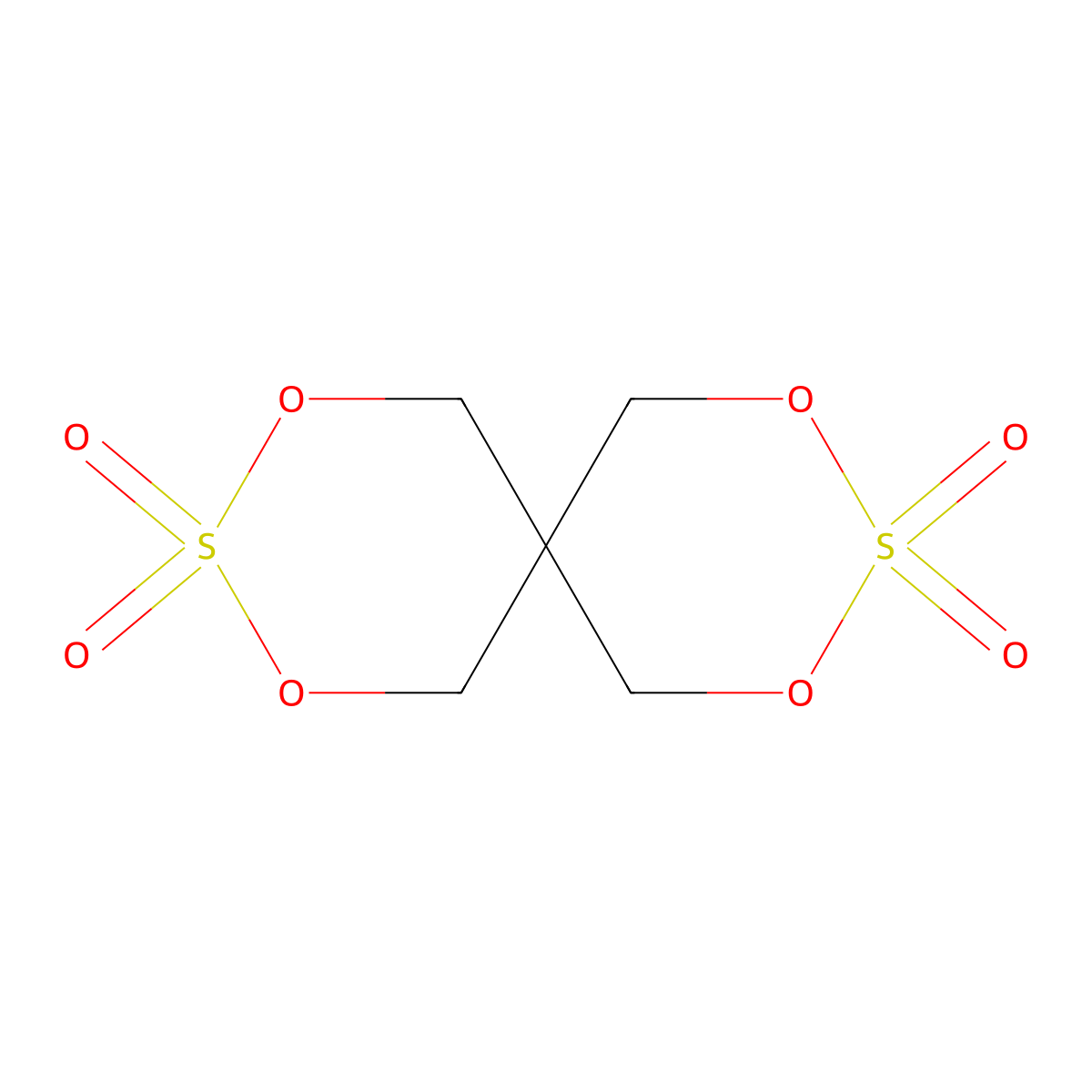 2,4,8,10-Tetraoxa-3lambda6,9lambda6-dithiaspiro[5.5]undecane 3,3,9,9-tetraoxide molecular structure, CAS 201419-80-9