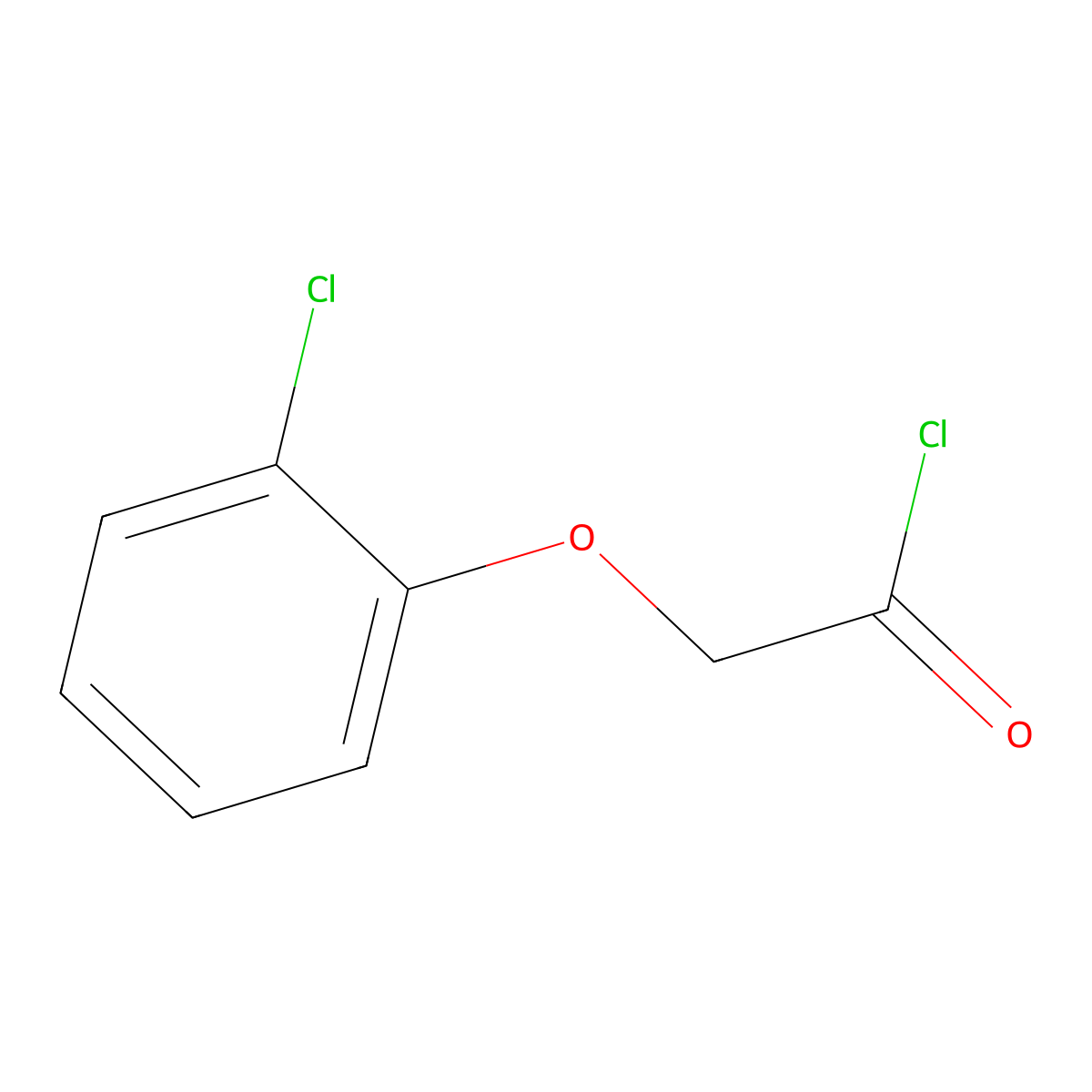 (2-Chlorophenoxy)acetyl chloride molecular structure, CAS 20143-41-3