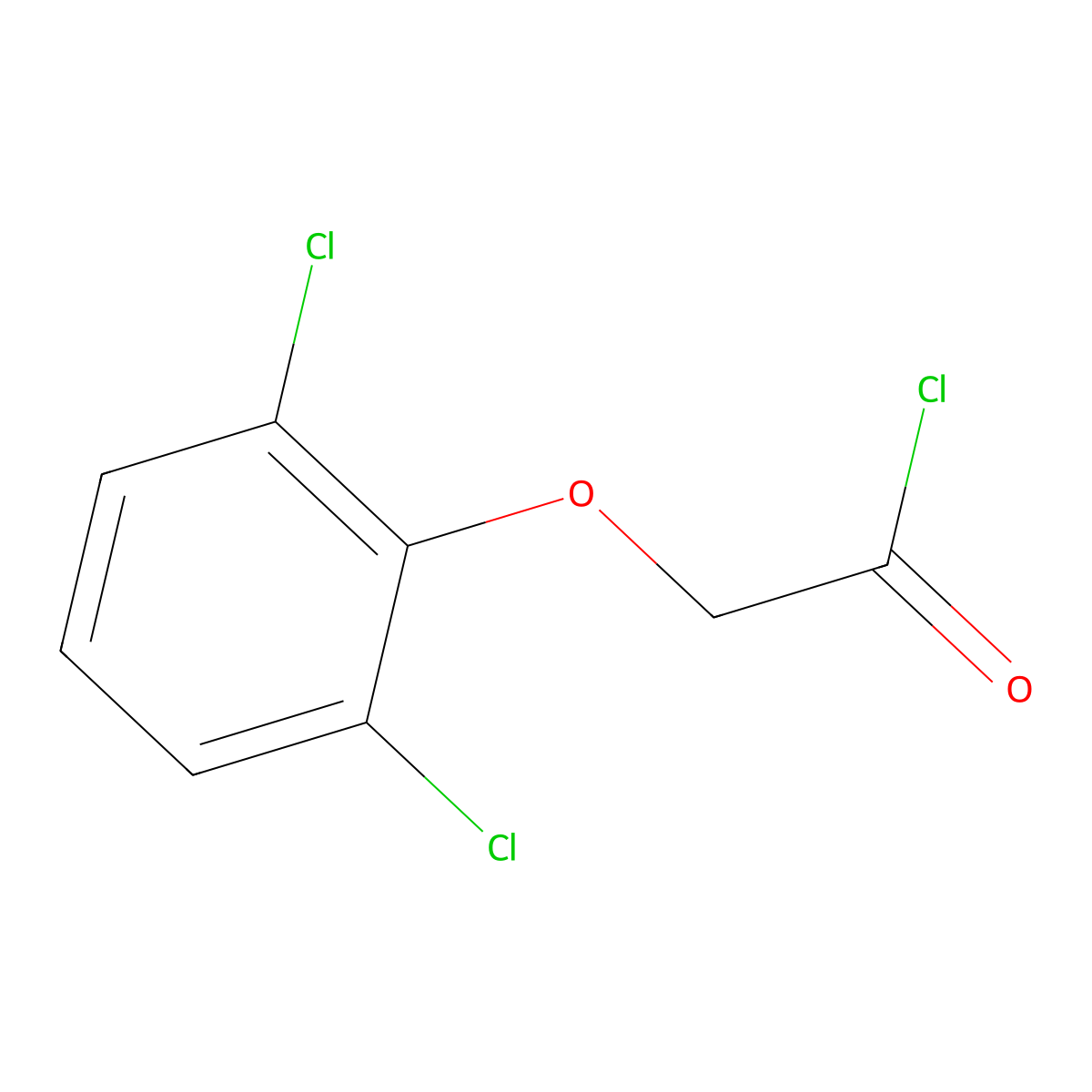 (2,6-Dichlorophenoxy)acetyl chloride molecular structure, CAS 20143-46-8