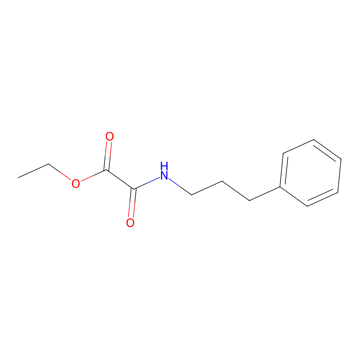 Ethyl [(3-phenylpropyl)carbamoyl]formate molecular structure, CAS 20143-67-3