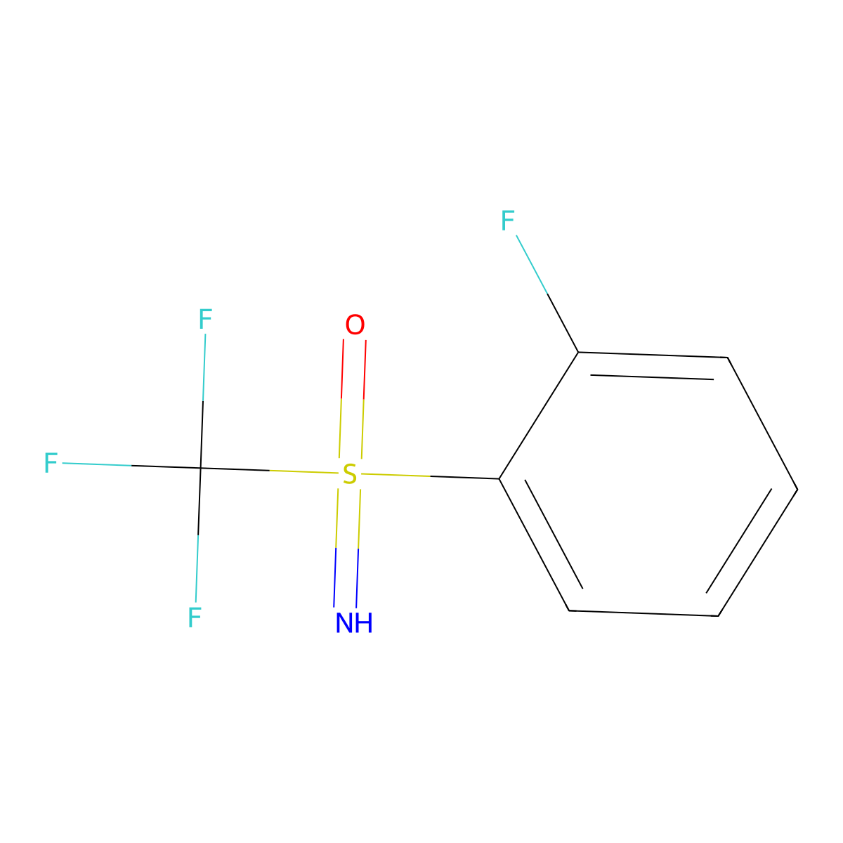 (2-Fluorophenyl)(imino)(trifluoromethyl)-lambda6-sulfanone molecular structure, CAS 2014396-13-3