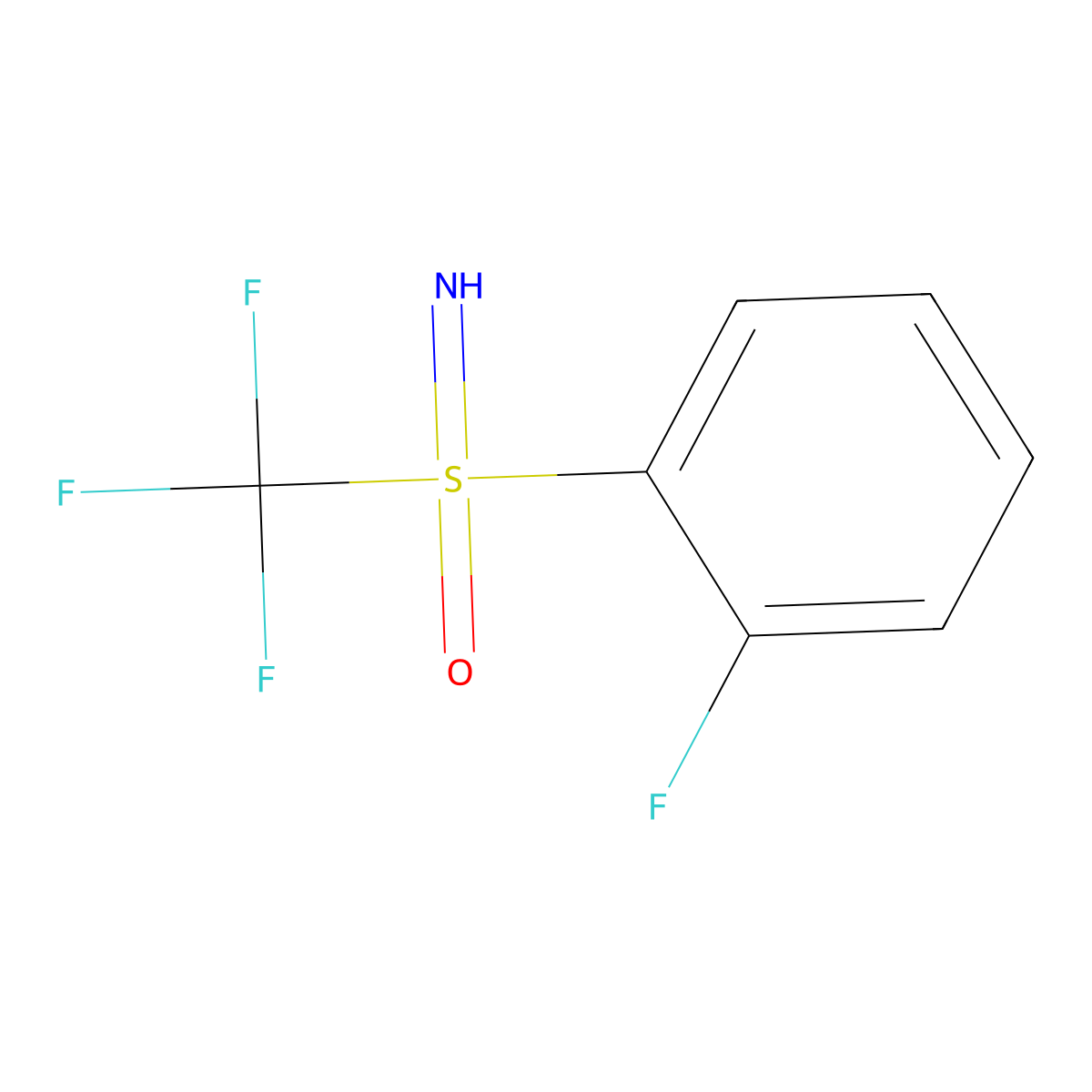 (2-Fluorophenyl)(imino)(trifluoromethyl)-lambda6-sulfanone molecular structure, CAS 2014396-13-3