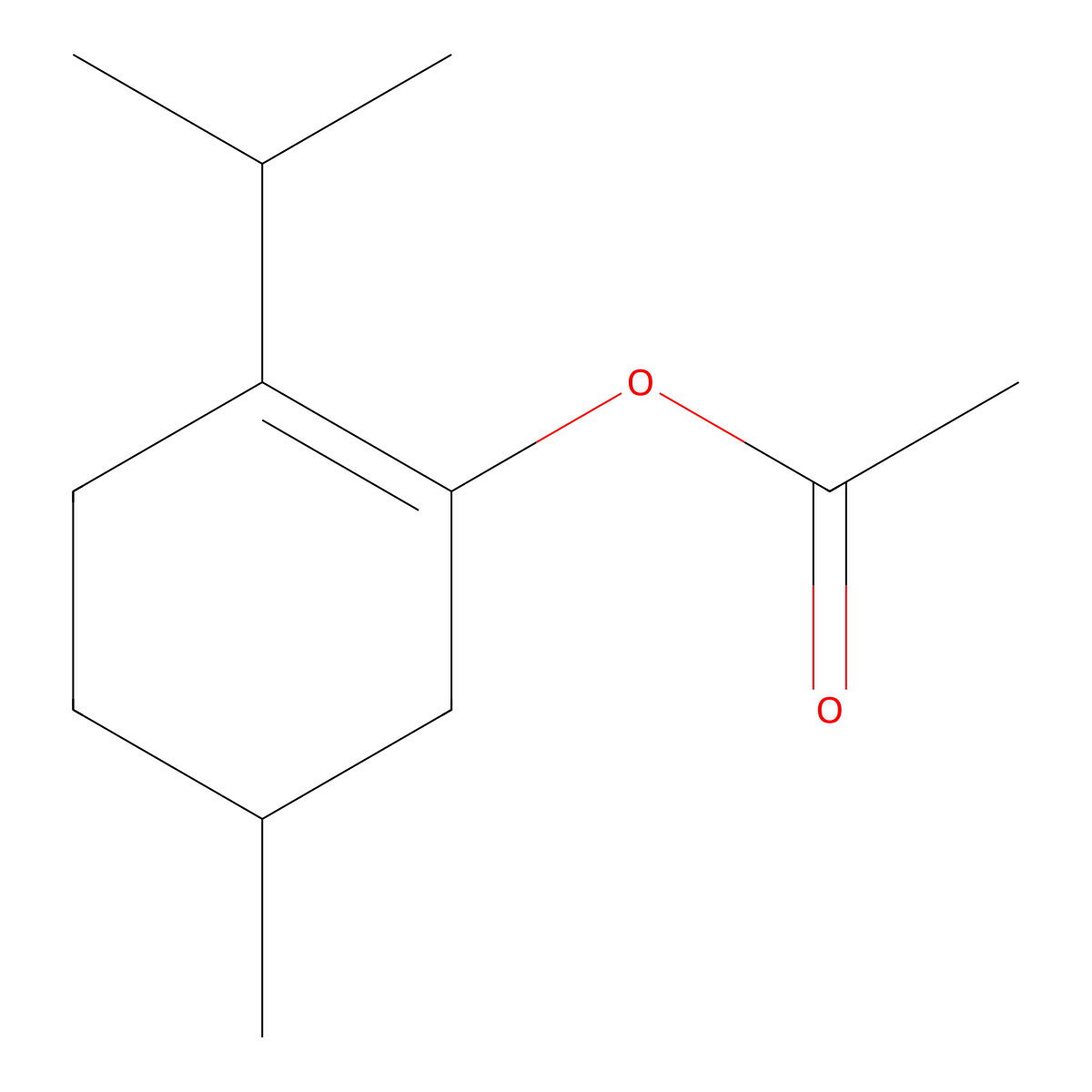2-(Isopropyl)-5-methylcyclohexen-1-yl acetate molecular structure, CAS 20144-45-0
