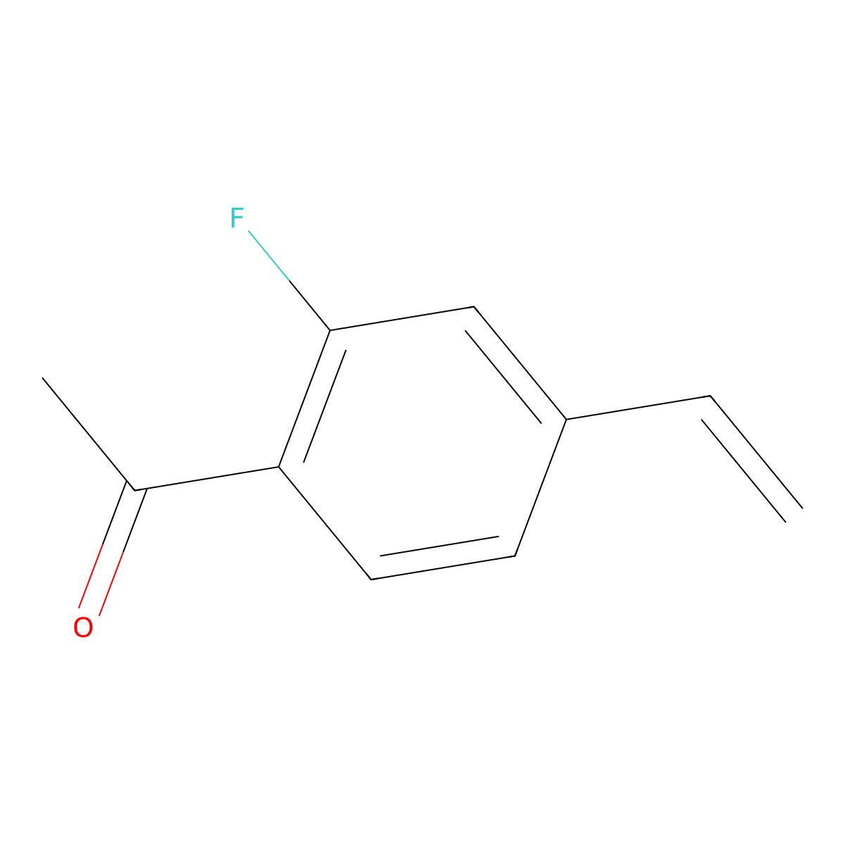 1-(4-Ethenyl-2-fluorophenyl)ethan-1-one molecular structure, CAS 2014424-14-5