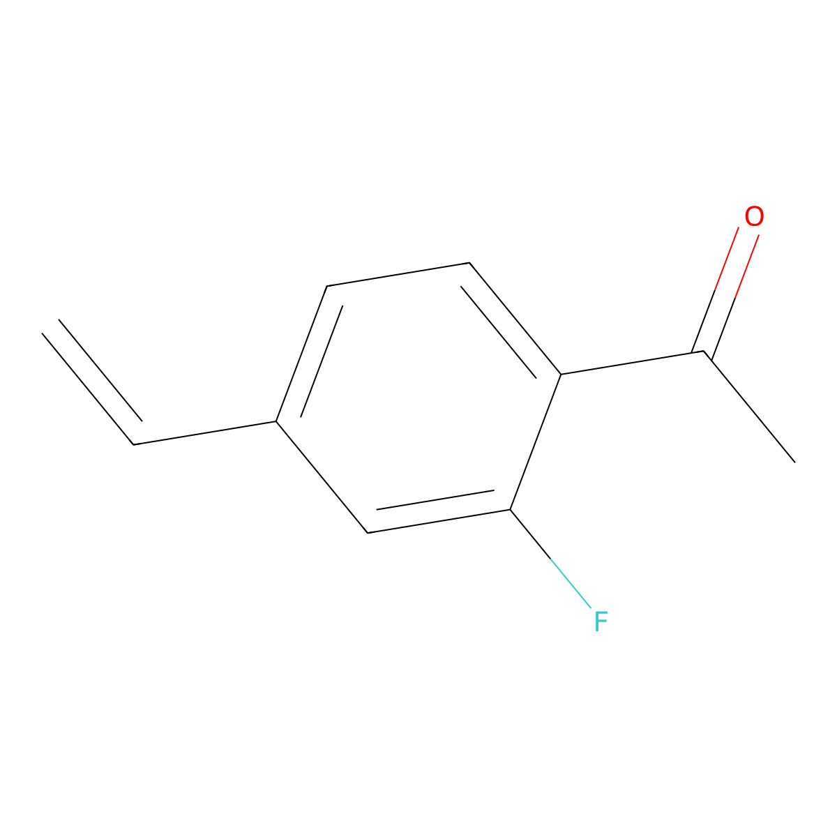 1-(4-Ethenyl-2-fluorophenyl)ethan-1-one molecular structure, CAS 2014424-14-5