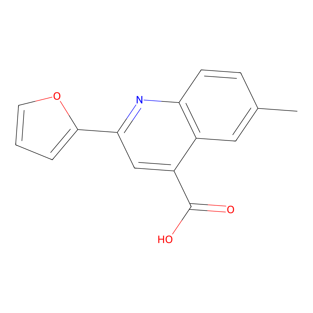 2-(Furan-2-yl)-6-methylquinoline-4-carboxylic acid molecular structure, CAS 20146-24-1