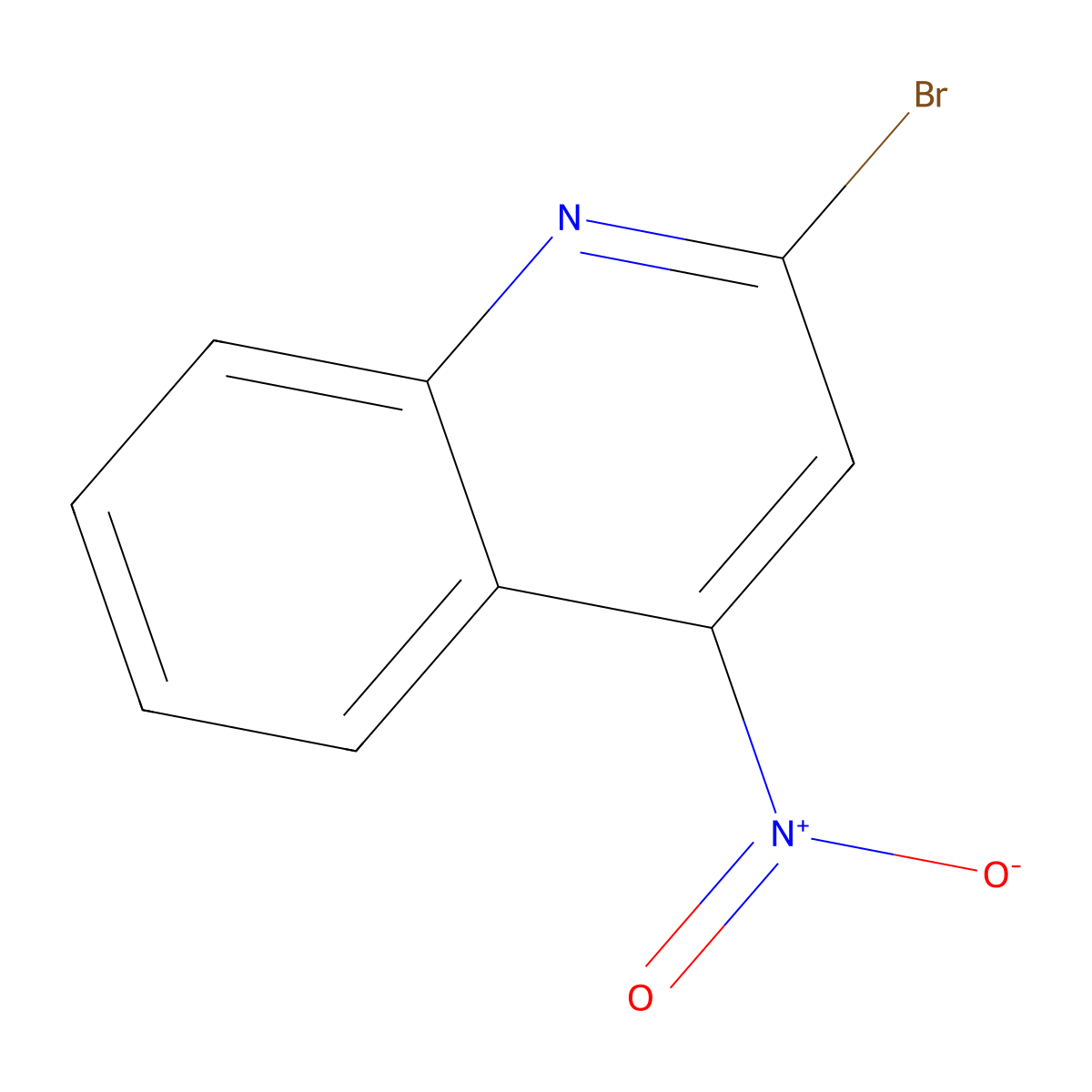 2-Bromo-4-nitroquinoline molecular structure, CAS 20146-63-8