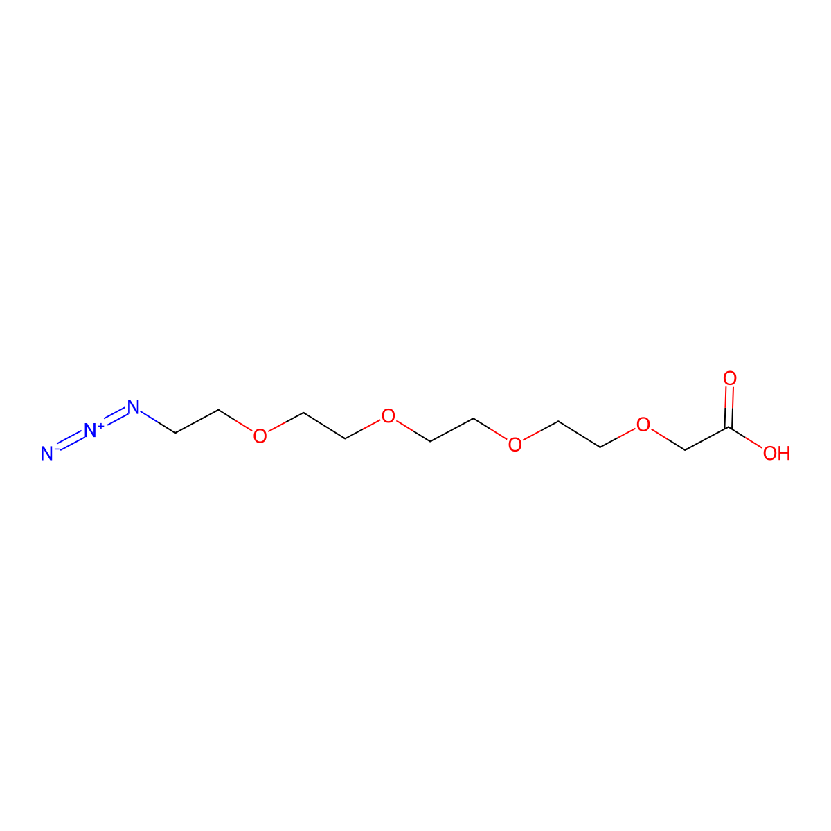 14-Azido-3,6,9,12-tetraoxatetradecanoic acid molecular structure, CAS 201467-81-4