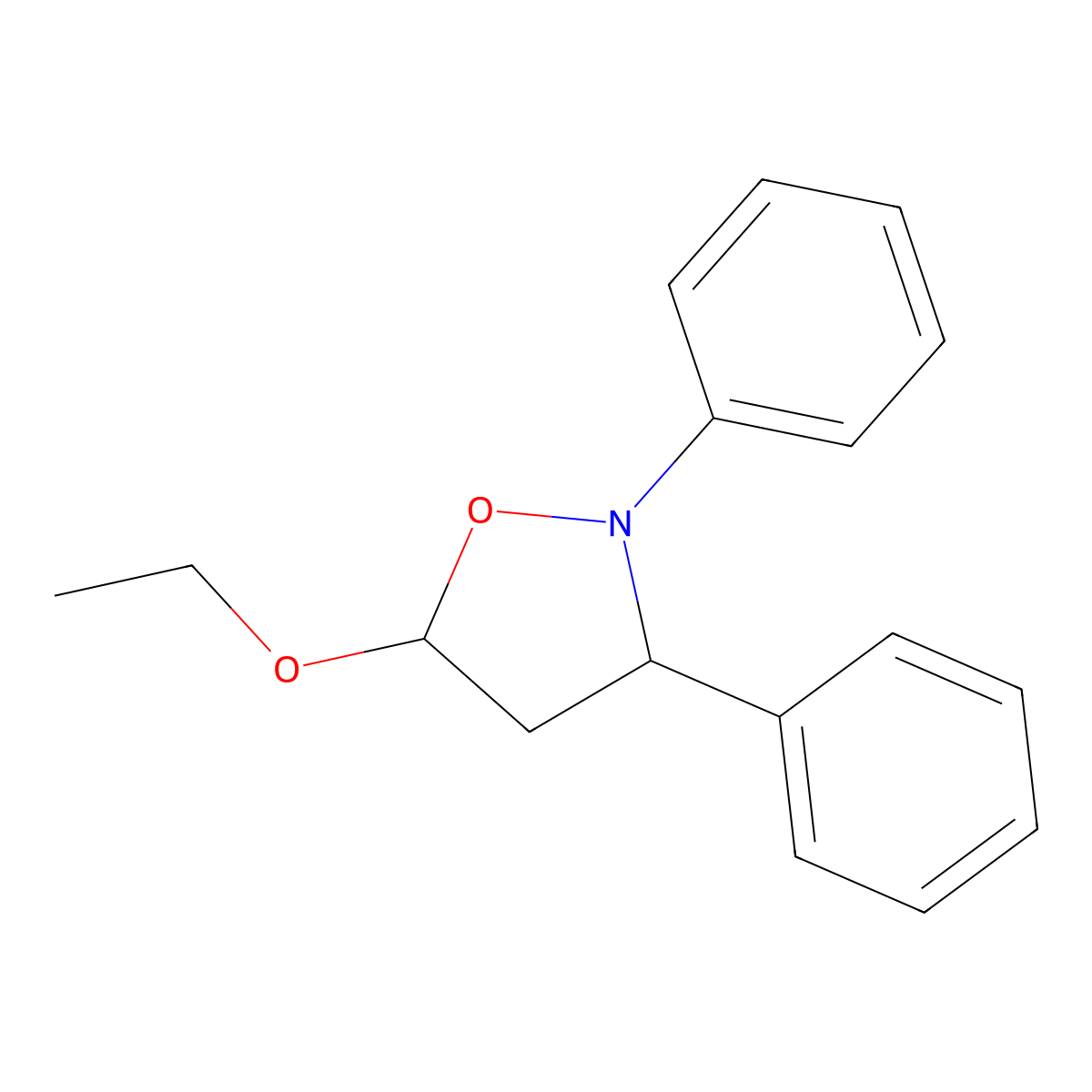5-Ethoxy-2,3-diphenyl-1,2-oxazolidine molecular structure, CAS 20147-43-7