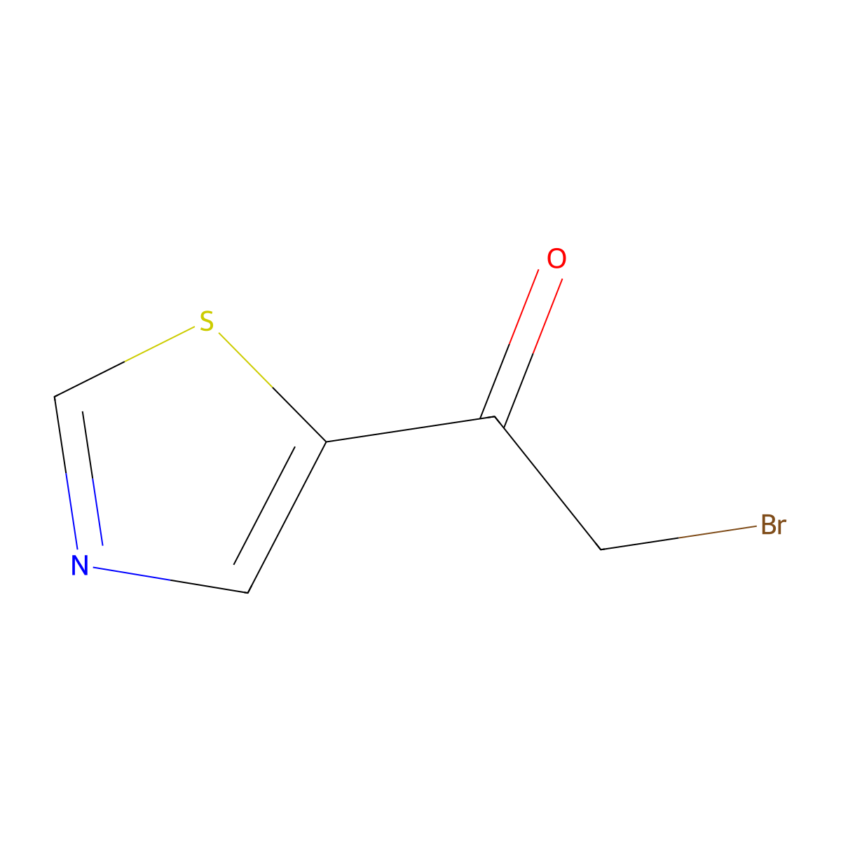 2-Bromo-1-(thiazol-5-yl)ethanone molecular structure, CAS 201470-17-9