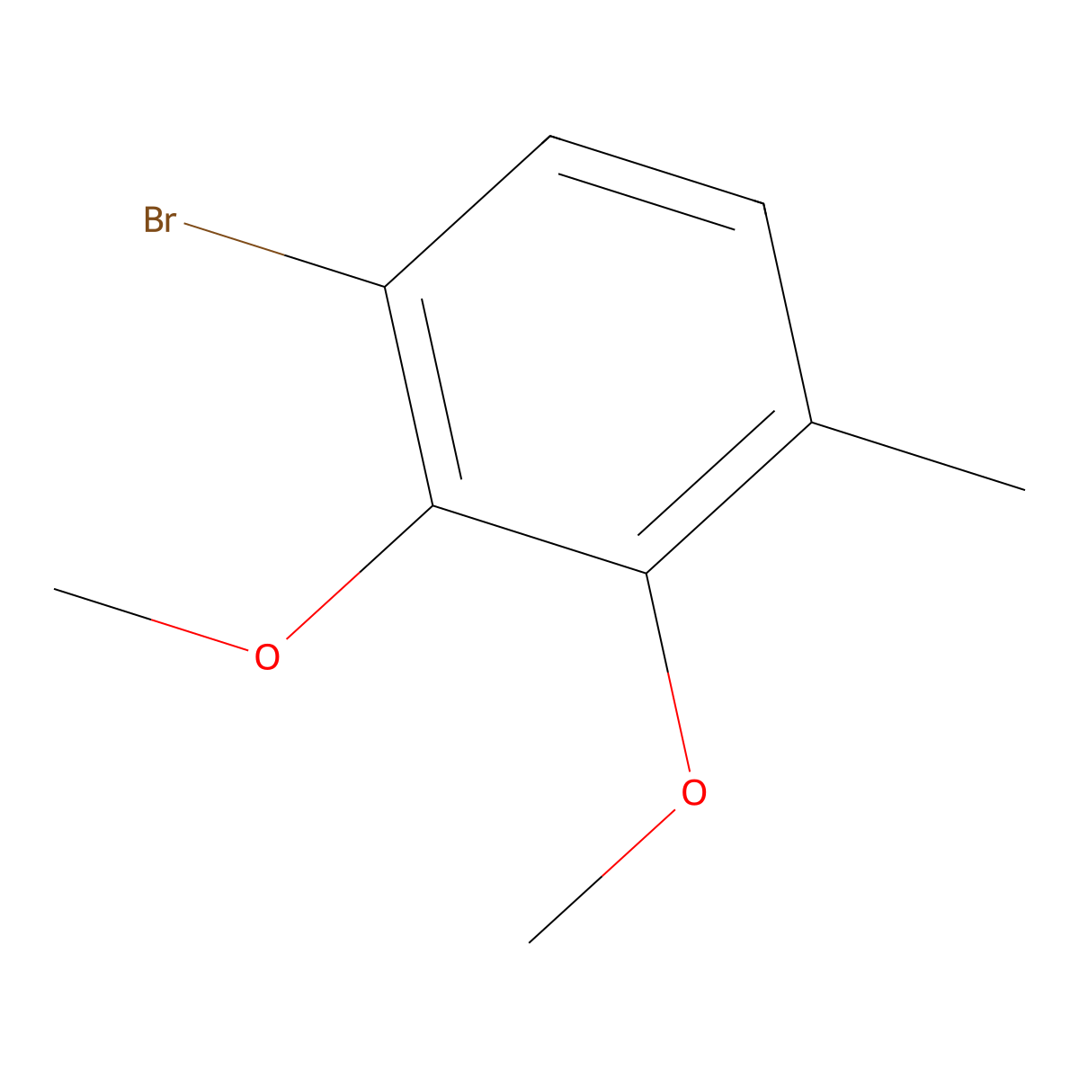 1-Bromo-2,3-dimethoxy-4-methylbenzene molecular structure, CAS 201471-78-5