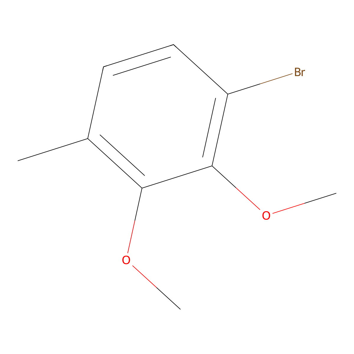 1-Bromo-2,3-dimethoxy-4-methylbenzene molecular structure, CAS 201471-78-5