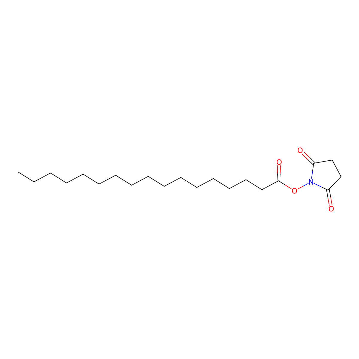 Heptadecanoic Acid N-Hydroxysuccinimide Ester molecular structure, CAS 201472-73-3
