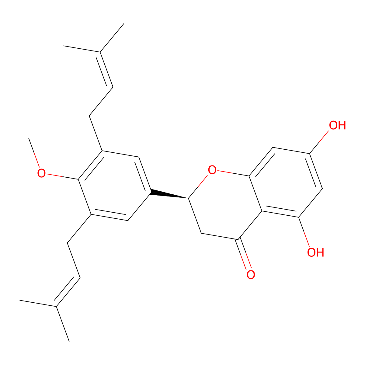 Abyssinone V 4'-methyl ether molecular structure, CAS 201480-12-8
