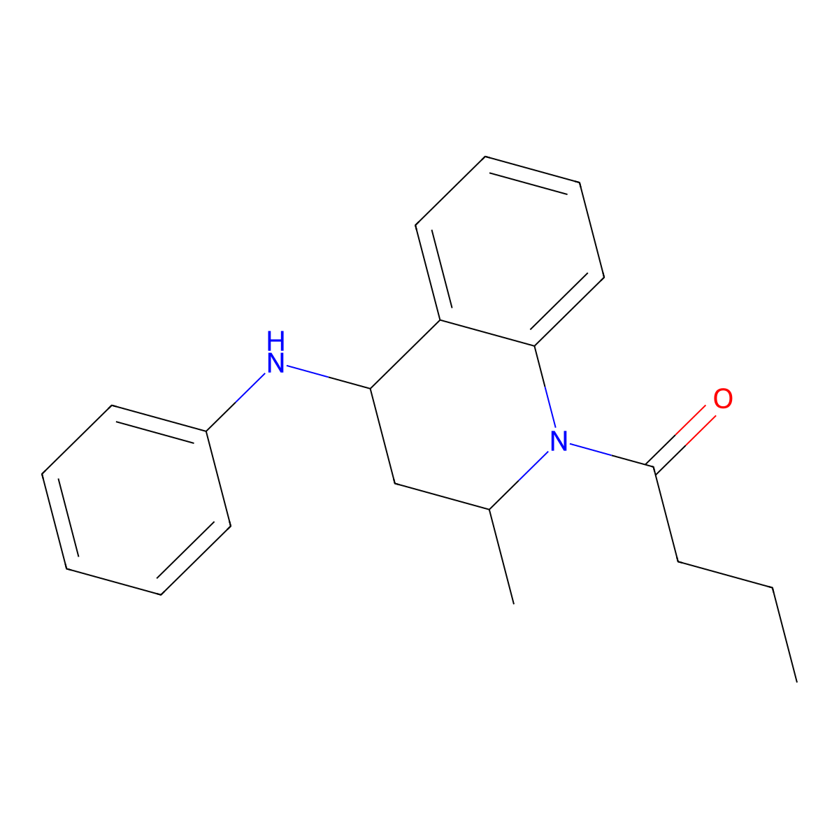 1-[2-methyl-4-(phenylamino)-3,4-dihydroquinolin-1(2H)-yl]butan-1-one molecular structure, CAS 201480-34-4