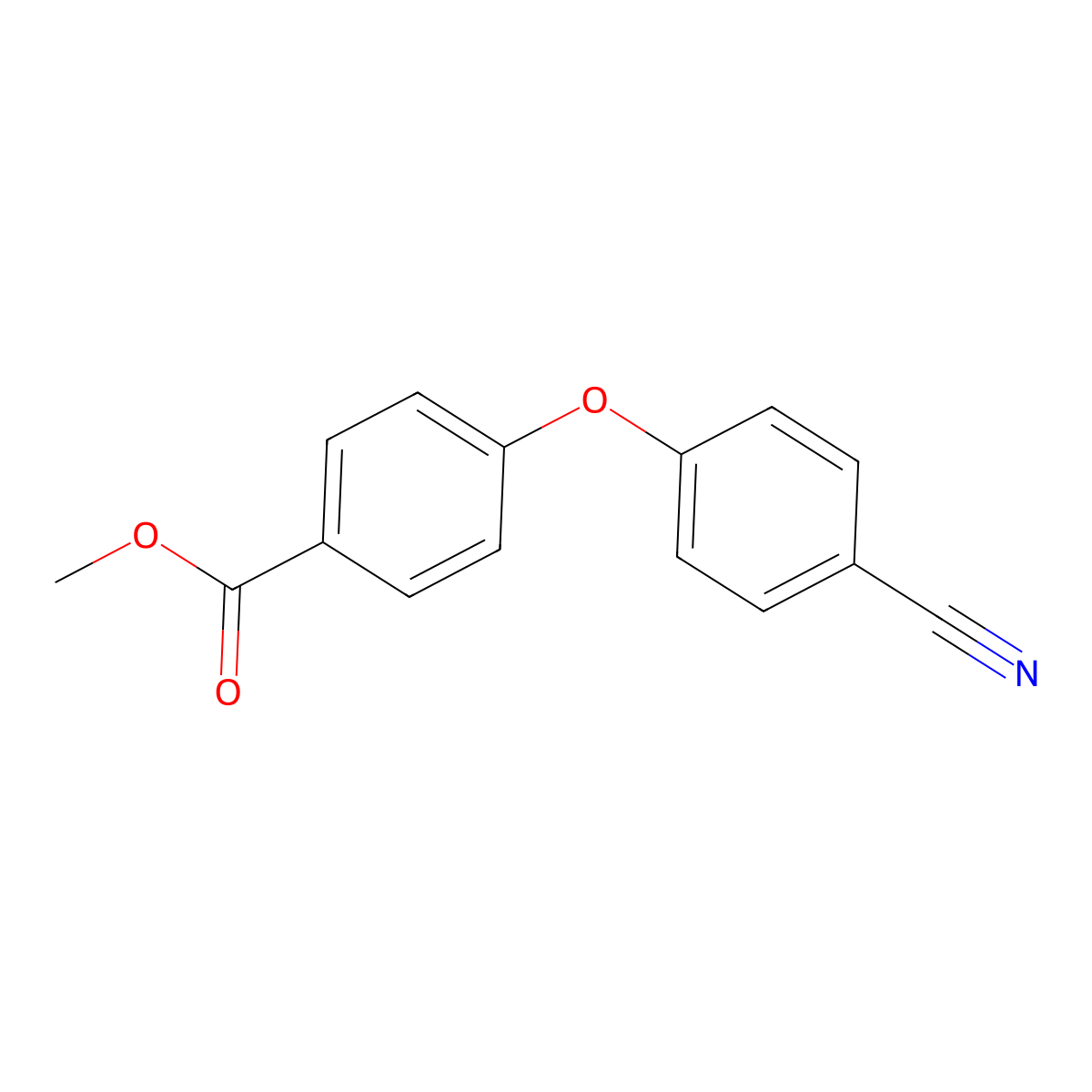 Methyl 4-(4-cyanophenoxy)benzoate molecular structure, CAS 201480-94-6
