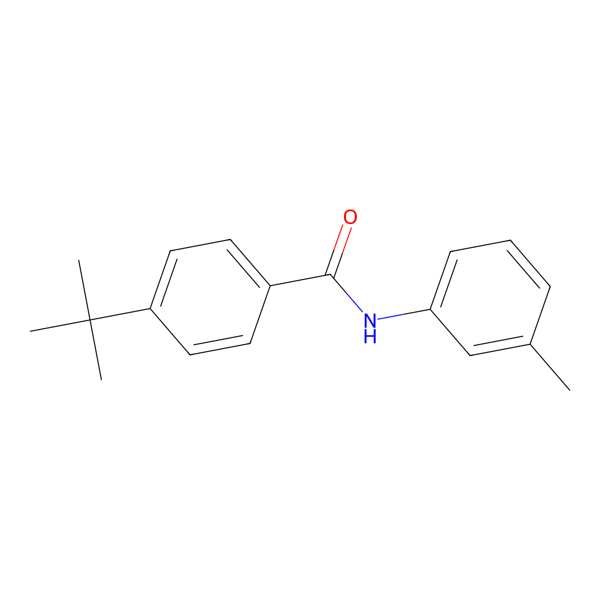 4-tert-butyl-N-(3-methylphenyl)benzamide molecular structure, CAS 201481-02-9