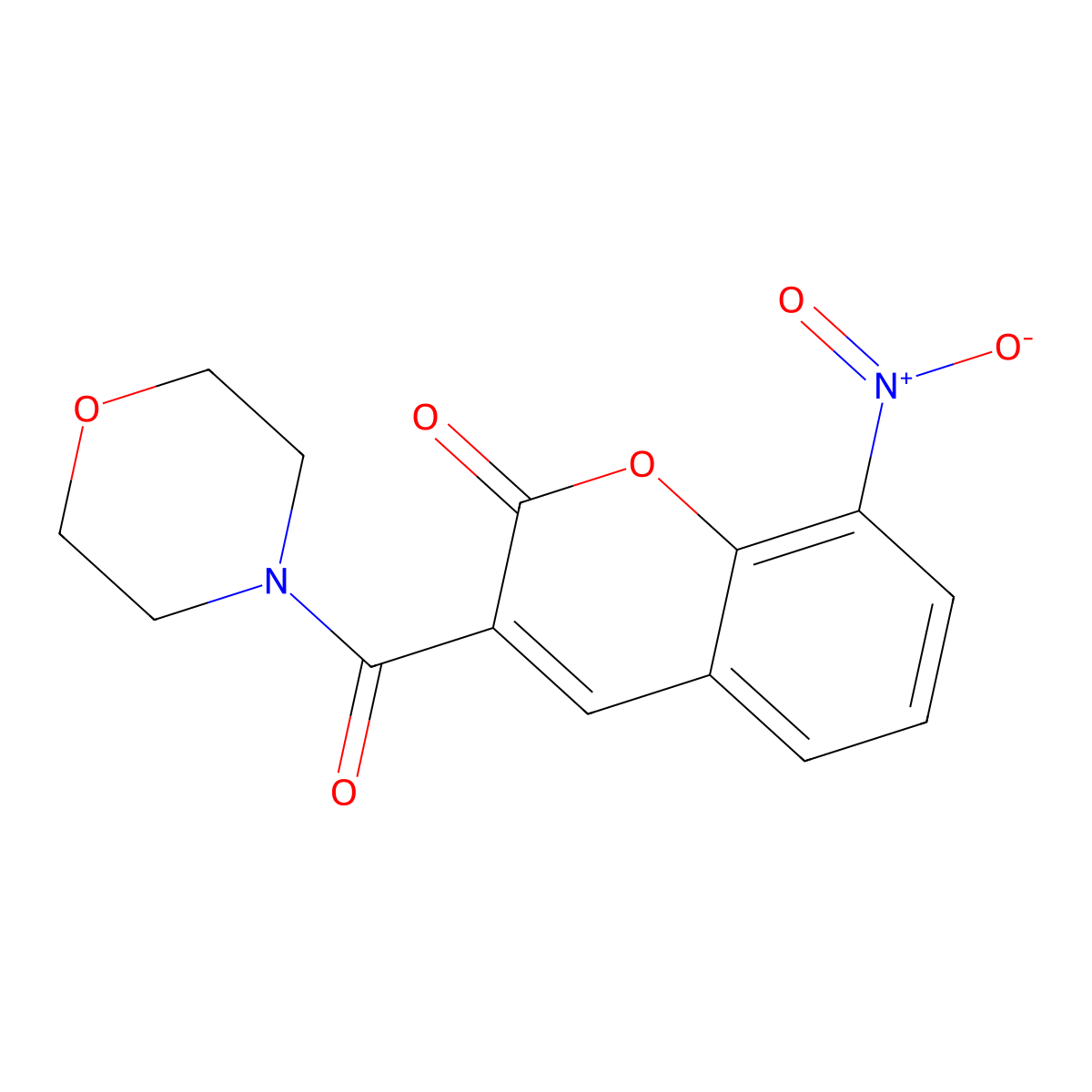3-(Morpholine-4-carbonyl)-8-nitrochromen-2-one molecular structure, CAS 201481-08-5