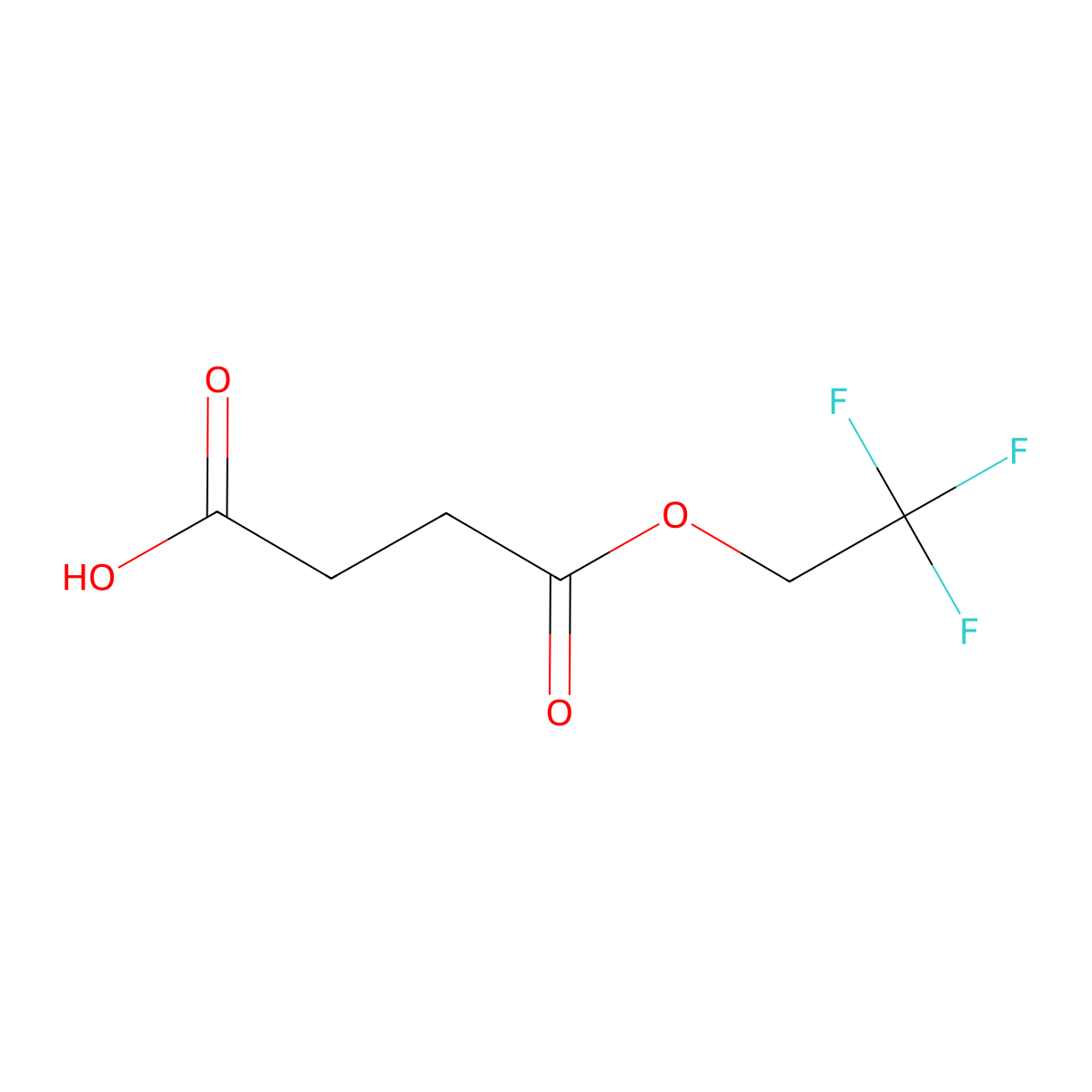 4-Oxo-4-(2,2,2-trifluoroethoxy)butanoic acid molecular structure, CAS 201483-14-9